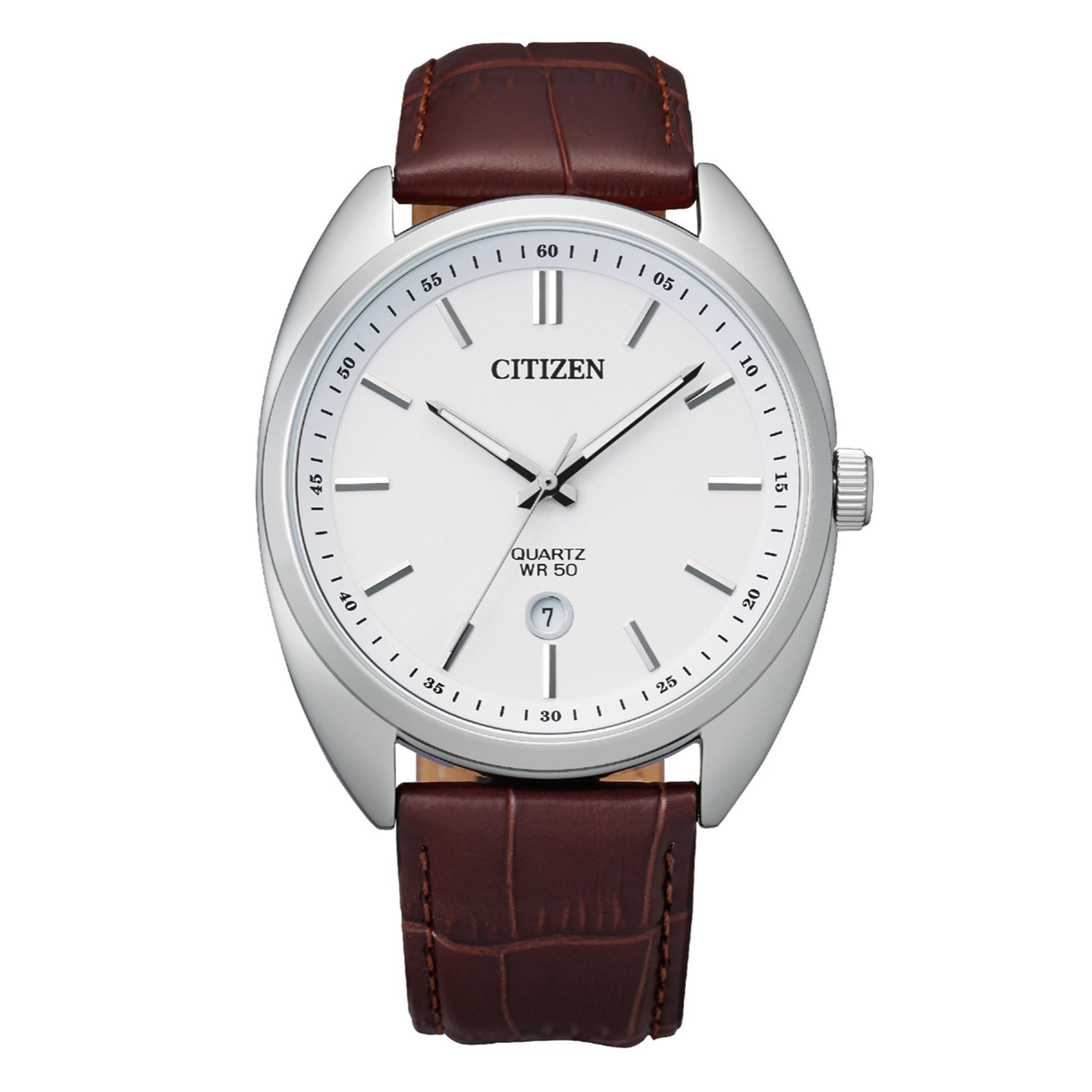 Citizen Quartz Men White Dial Analog Watch with Brown Strap - BI5090-09A-men-watchesandjewellery-watches-image-1