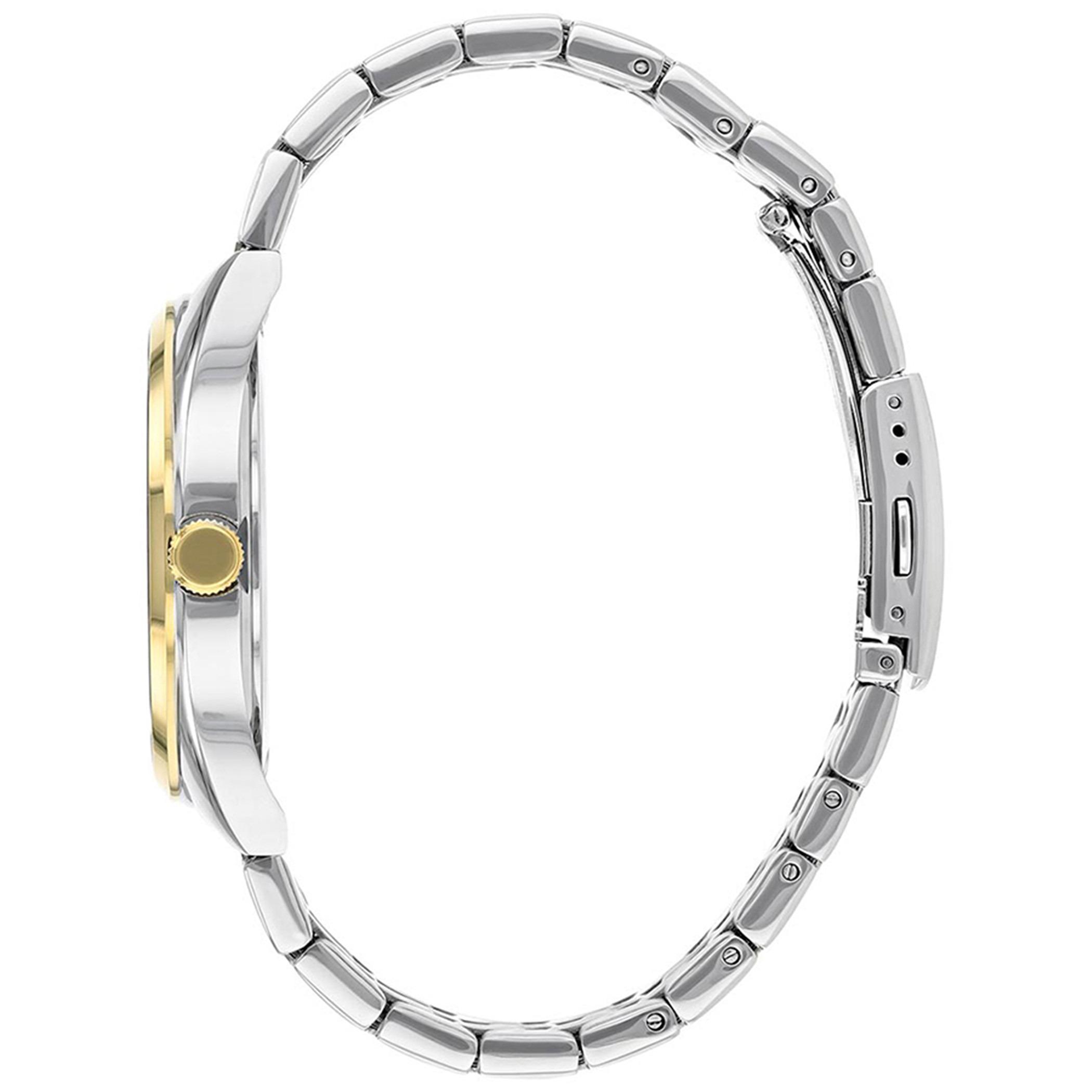 Citizen Quartz Men Black Dial Analog Watch with Silver & Gold Strap - BI5094-59E-men-watchesandjewellery-watches-image-2