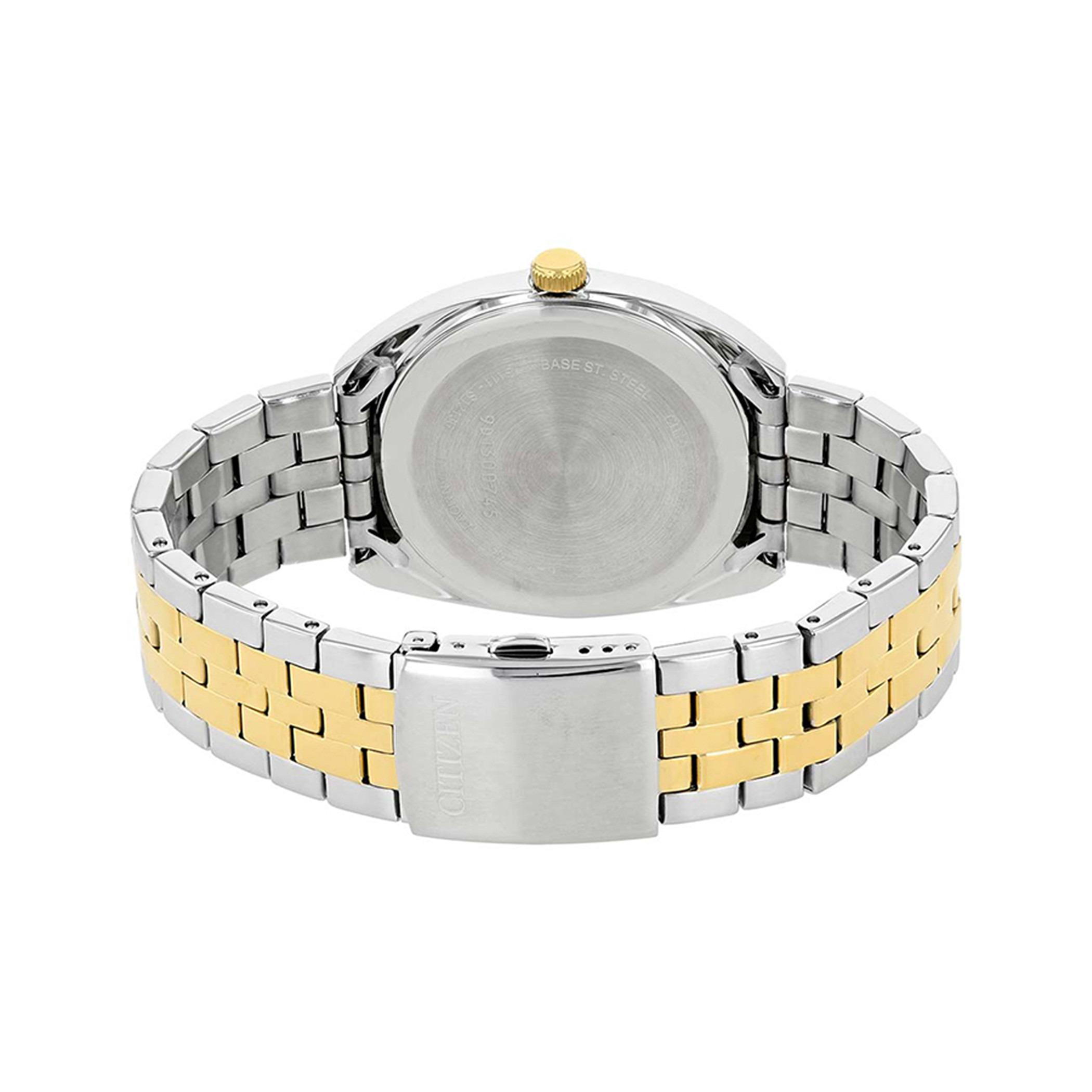  BI5094-59E-ساعة انالوج من سيتيزن كوارتز للرجال بمينا اسود مع سوار فضي وذهبي -men-watchesandjewellery-watches-image-3