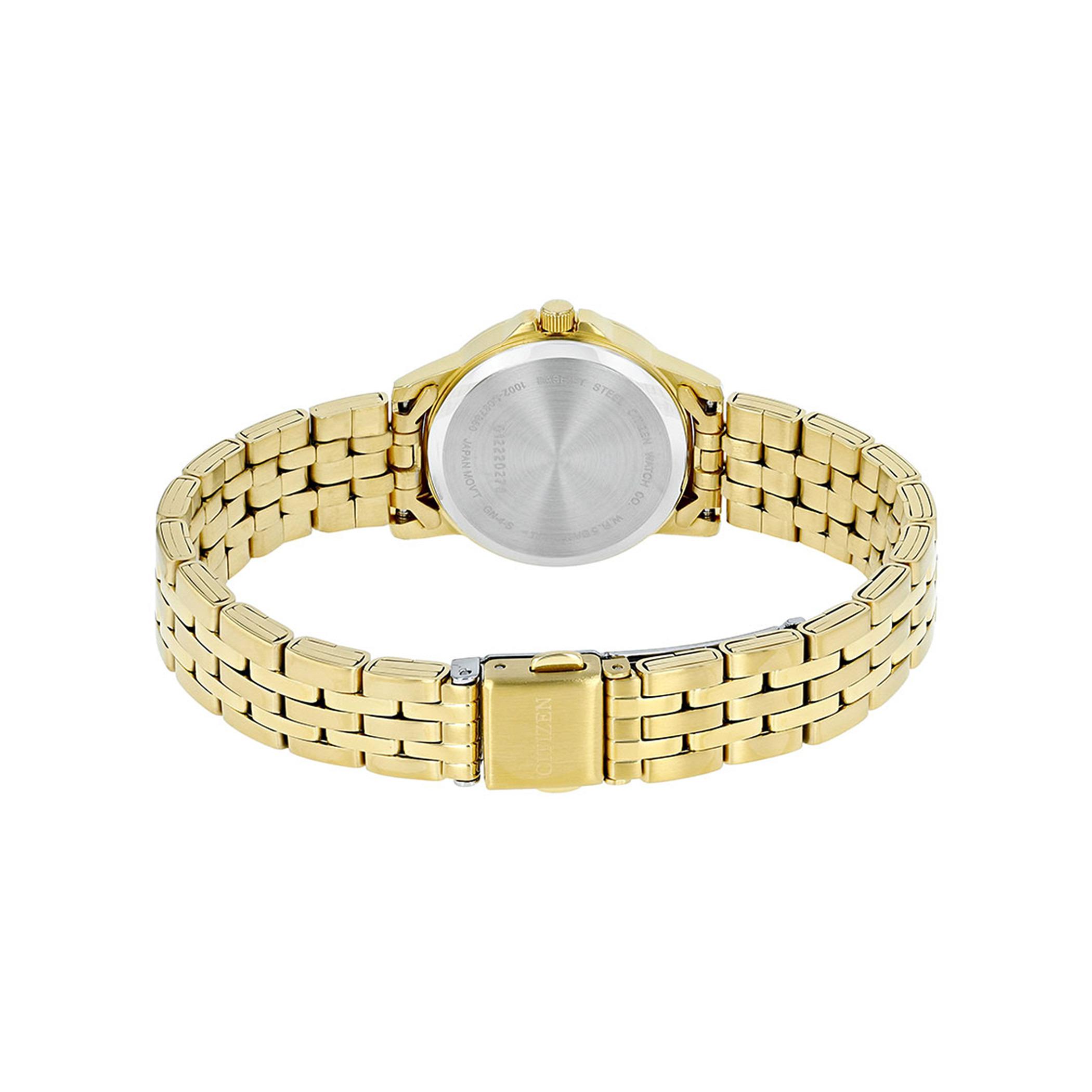  EQ0603-59P-ساعة انالوج من سيتيزن كوارتز للنساء بمينا ذهبي مع سوار ذهبي -women-watchesandjewellery-watches-image-3