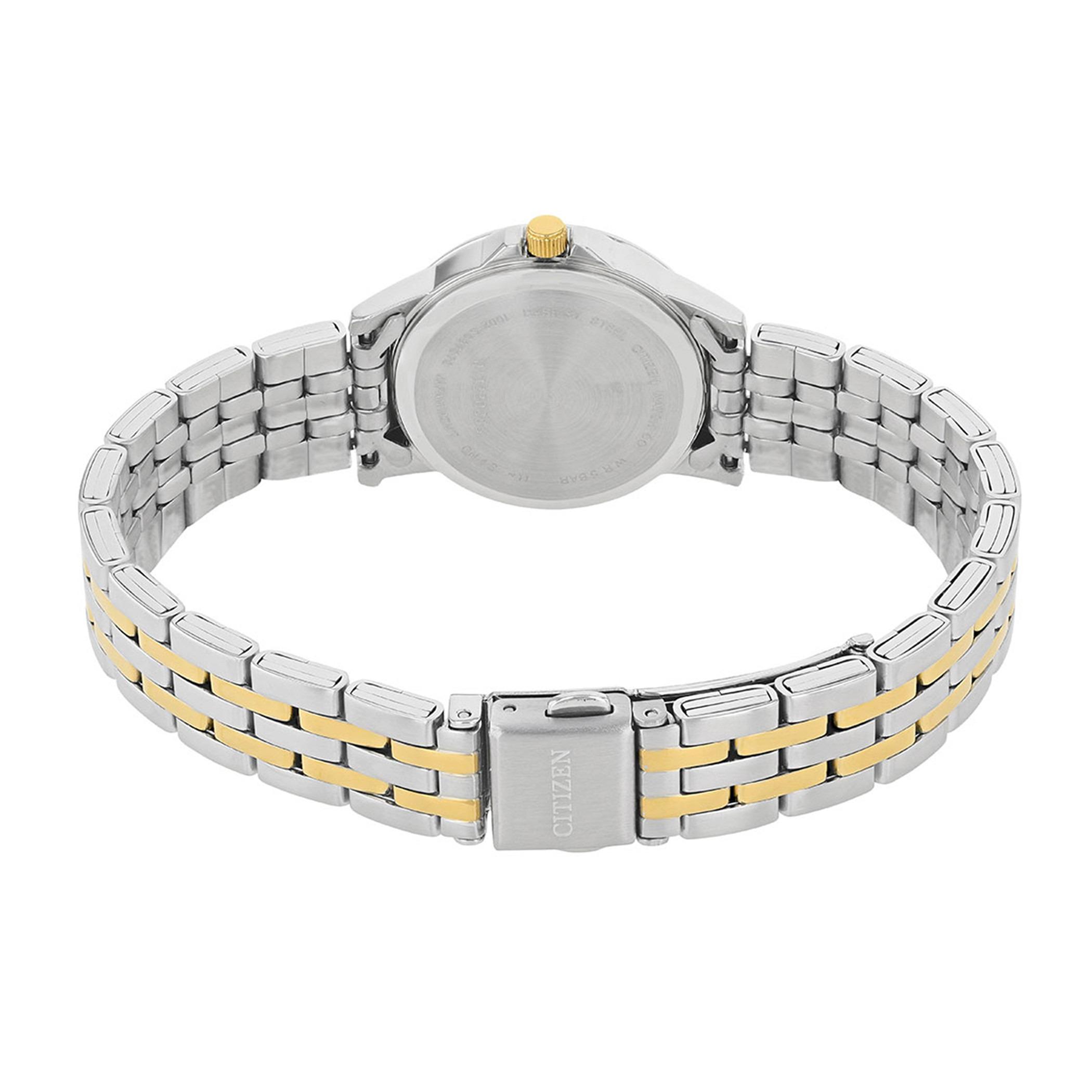  EQ0608-55A-ساعة انالوج من سيتيزن كوارتز للنساء بمينا فضي مع سوار فضي وذهبي -women-watchesandjewellery-watches-image-3