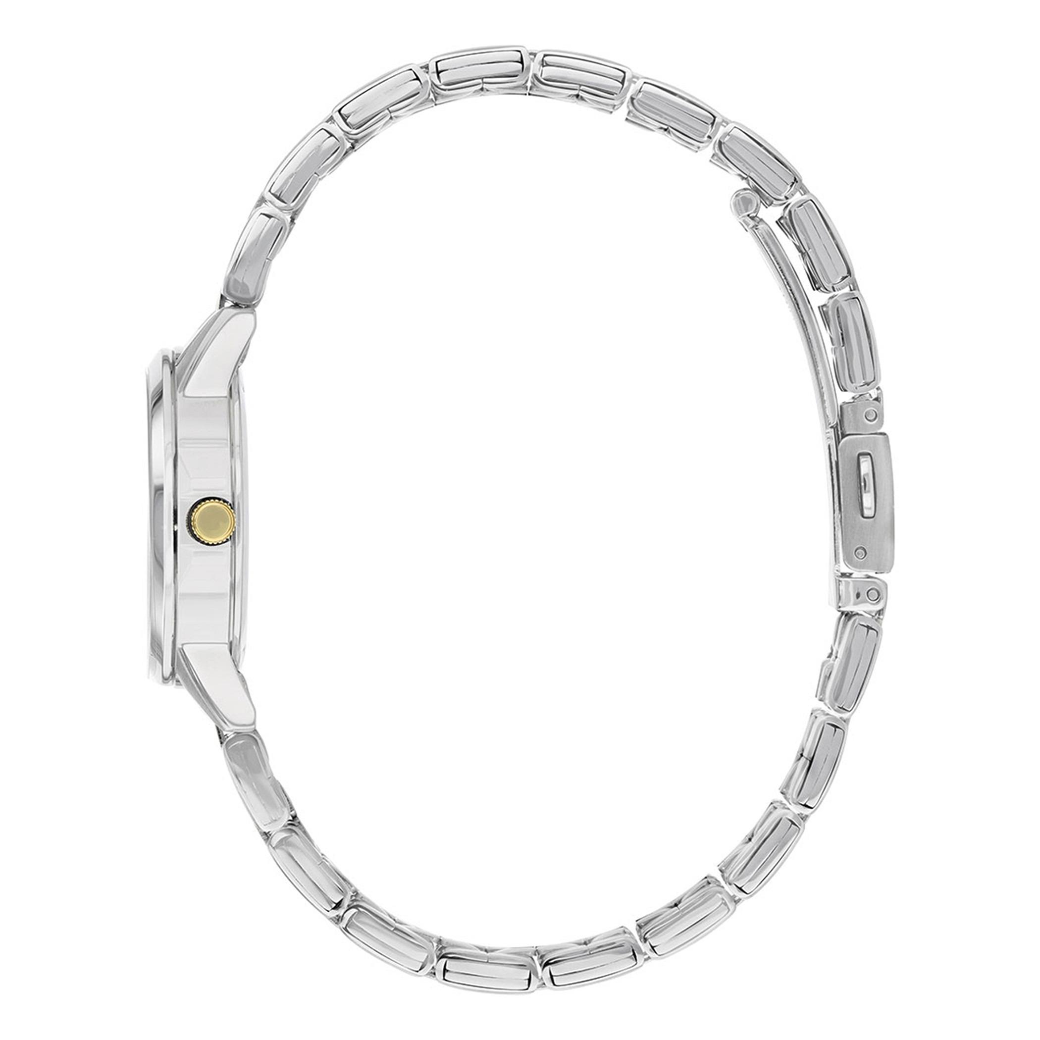 Citizen Quartz Women Black Dial Analog Watch with Silver & Gold Strap - EQ0608-55E-women-watchesandjewellery-watches-image-2