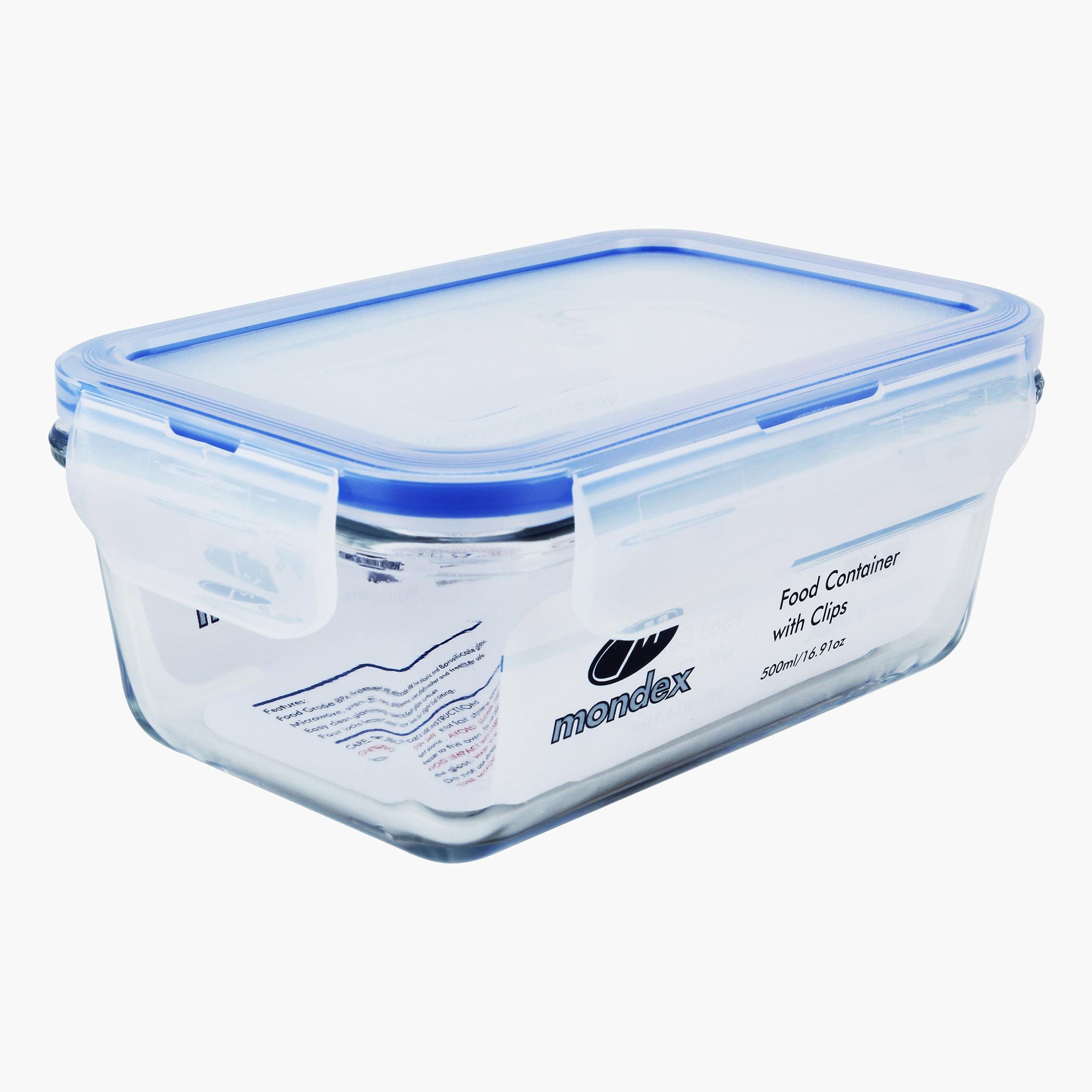 Feast Glass Rectangular Food Storage Container - 500 ml-hbxhomeware-kitchenware-containersandjars-image-1