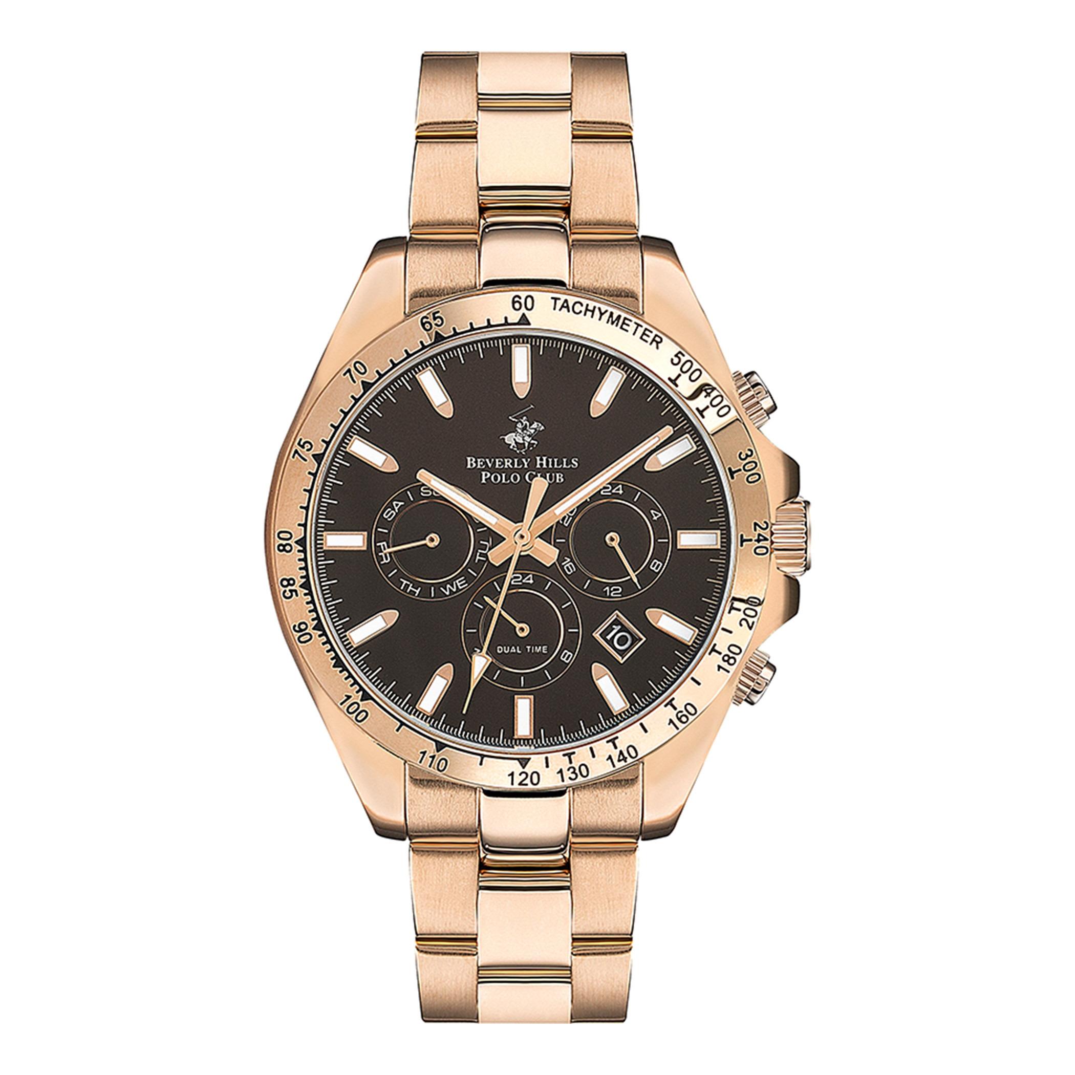  BP3127X.440-ساعة كرونوغراف من بيفرلي هيلز بولو كلوب للرجال بمينا بني غامق -men-watchesandjewellery-watches-image-1