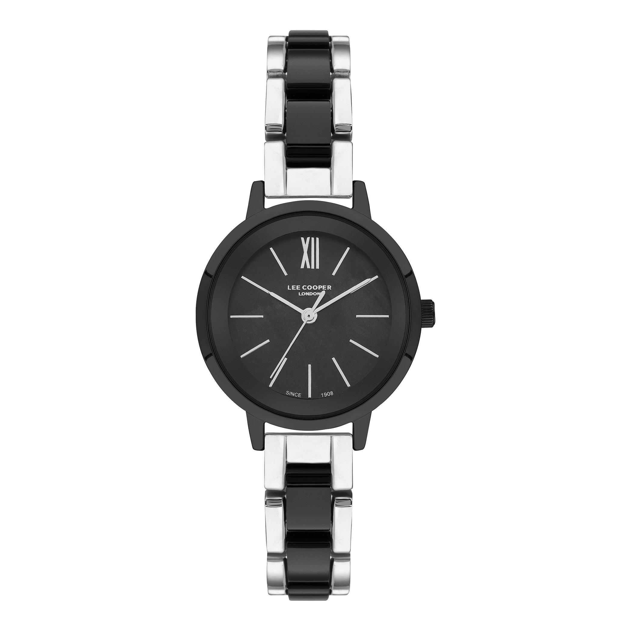  LC07395.650-ساعة أنالوج من لي كوبر بمينا أسود للنساء -women-watchesandjewellery-watches-image-1