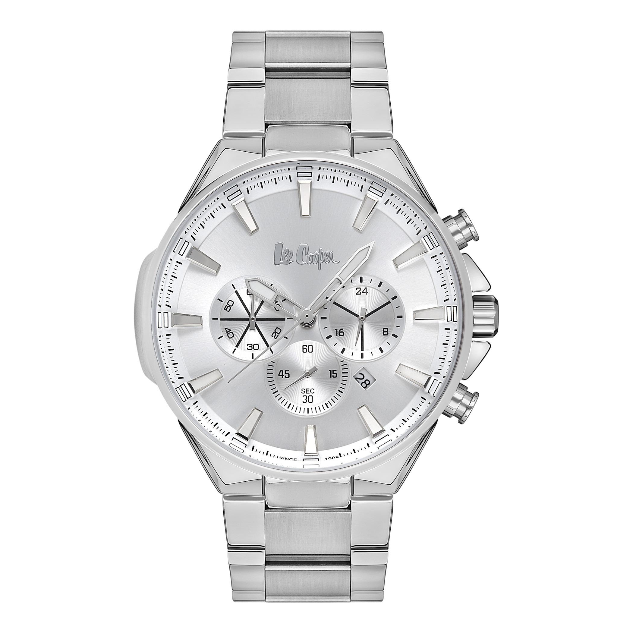  LC06850.330-ساعة كرونوغراف من لي كوبر بمينا فضي للرجال -men-watchesandjewellery-watches-image-1