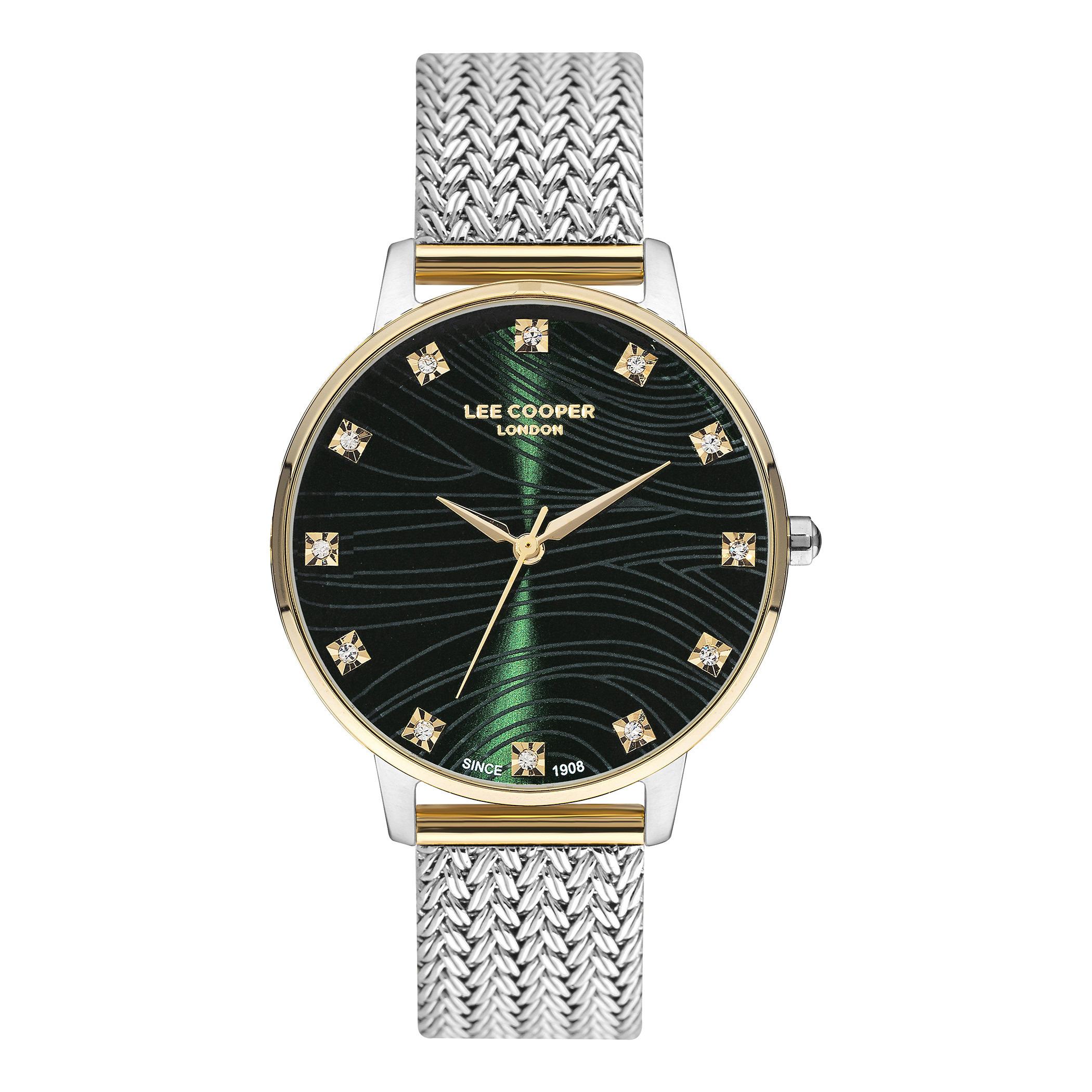  LC07401.270-ساعة أنالوج من لي كوبر بمينا اخضر للنساء -women-watchesandjewellery-watches-image-1