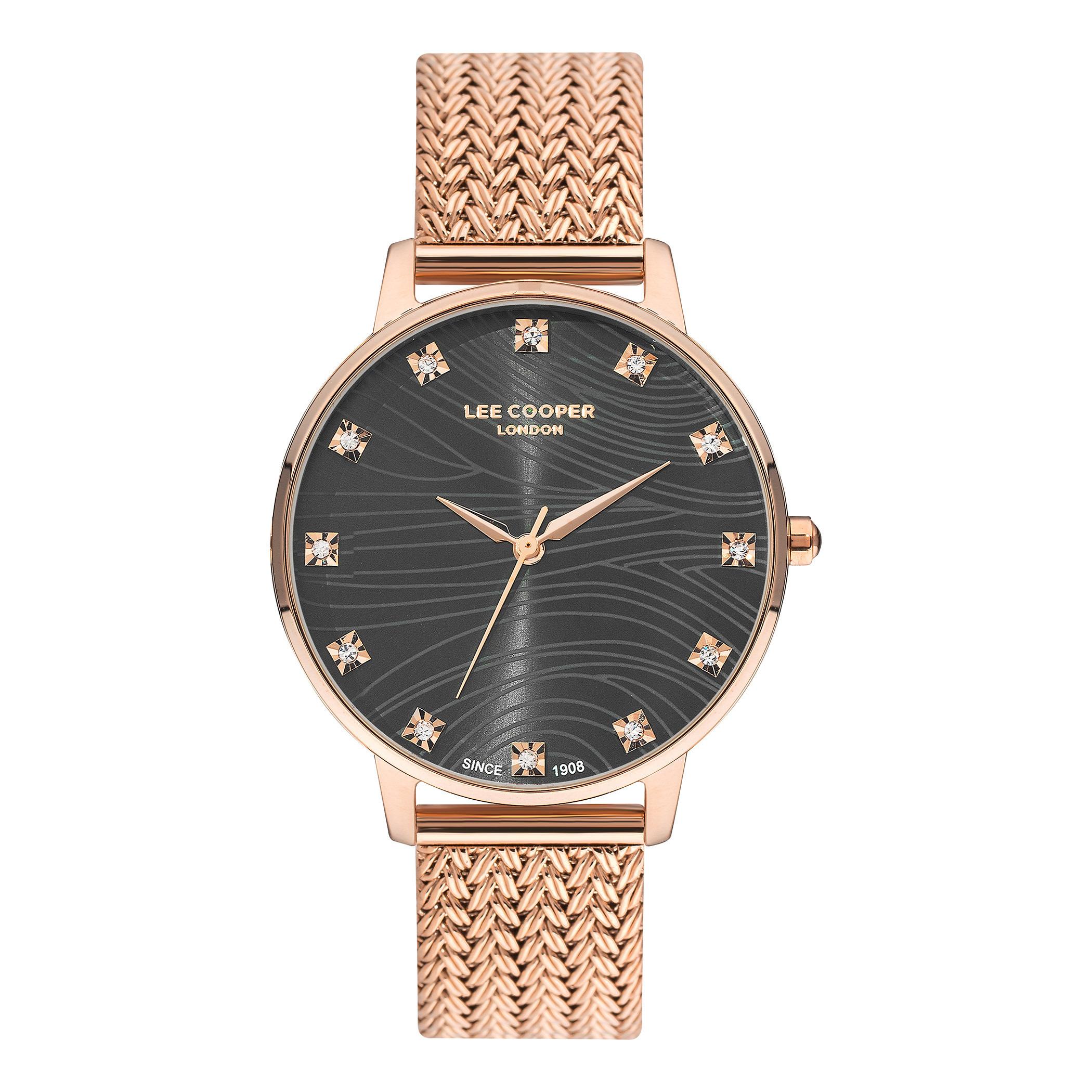  LC07401.450-ساعة أنالوج من لي كوبر بمينا أسود للنساء -women-watchesandjewellery-watches-image-1