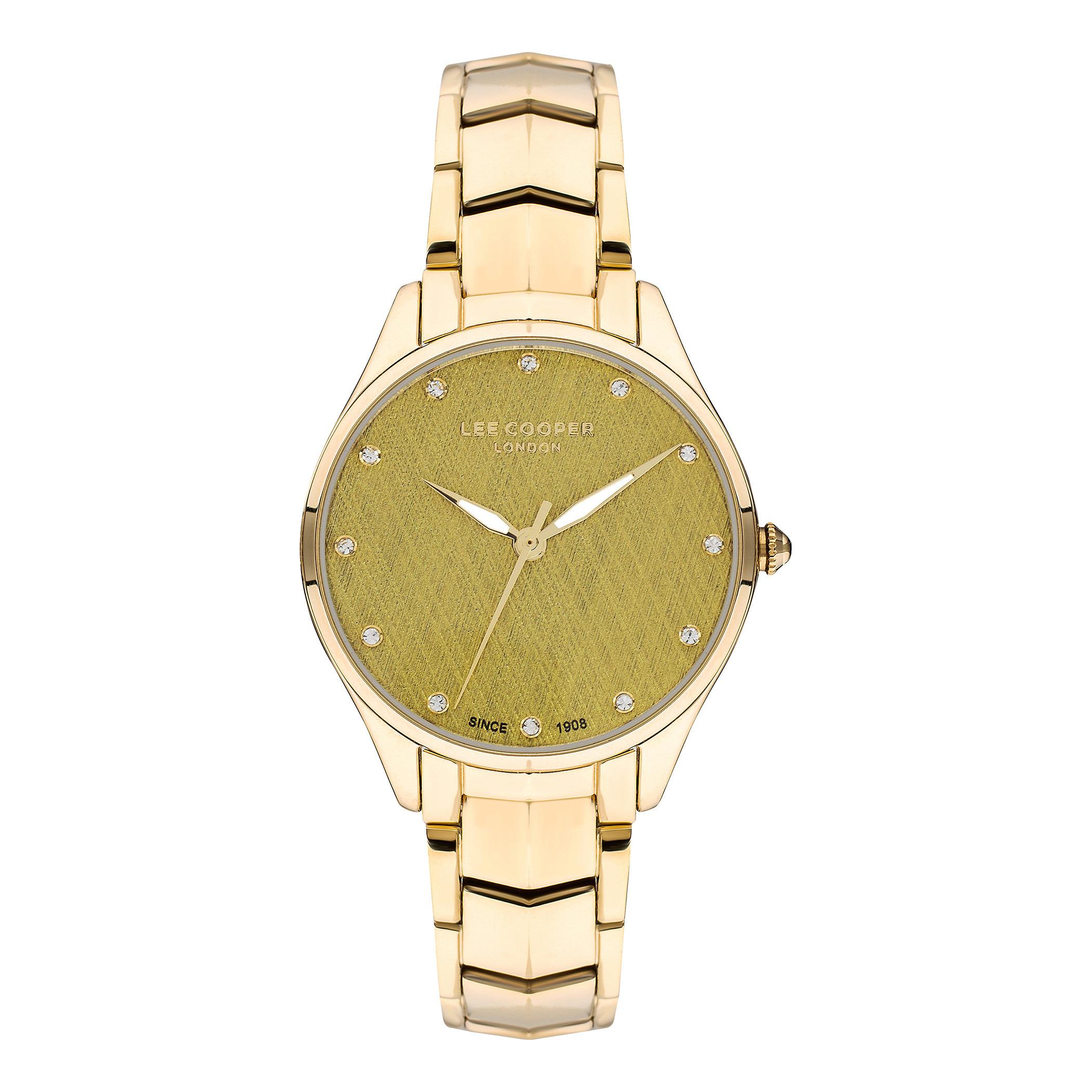  LC07393.110-ساعة أنالوج من لي كوبر بمينا ذهبي للنساء -men-watchesandjewellery-watches-image-1