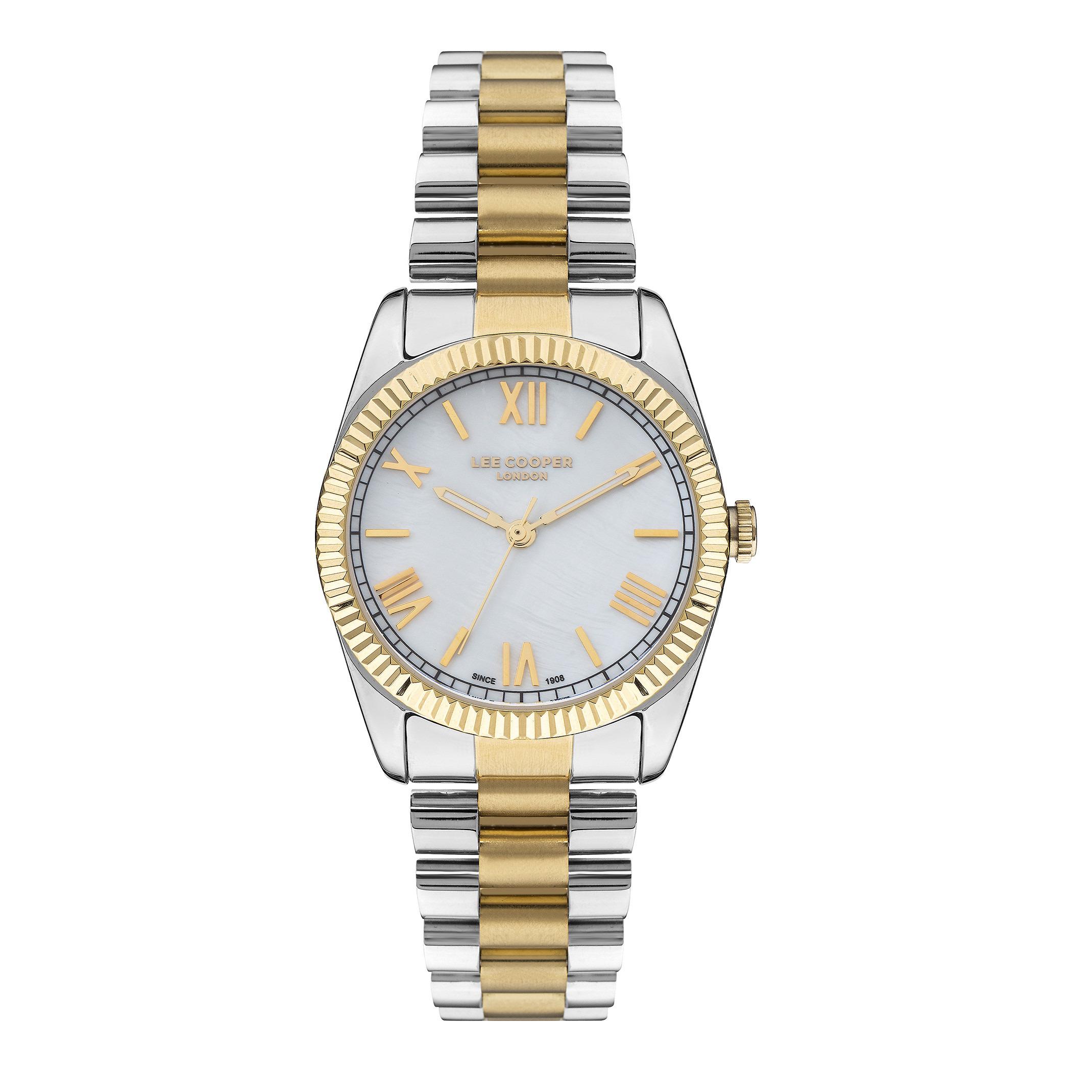  LC07331.220-ساعة أنالوج من لي كوبر بمينا ابیض للنساء -women-watchesandjewellery-watches-image-1