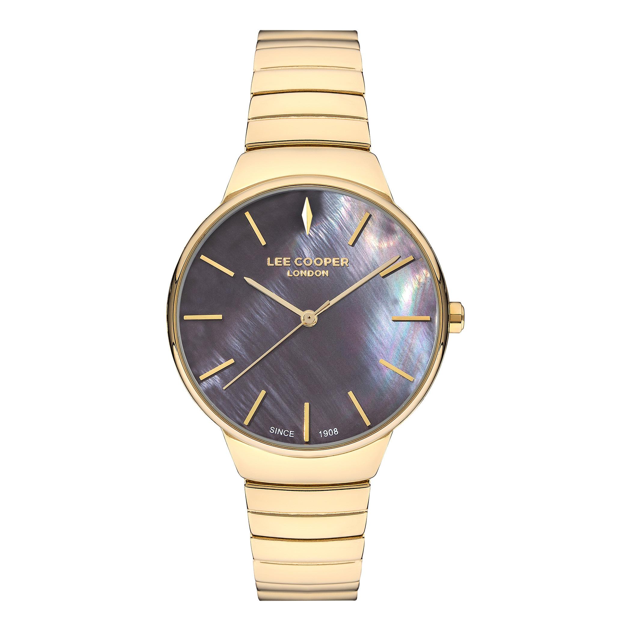  LC07342.150-ساعة أنالوج من لي كوبر بمينا بني غامق للنساء -women-watchesandjewellery-watches-image-1