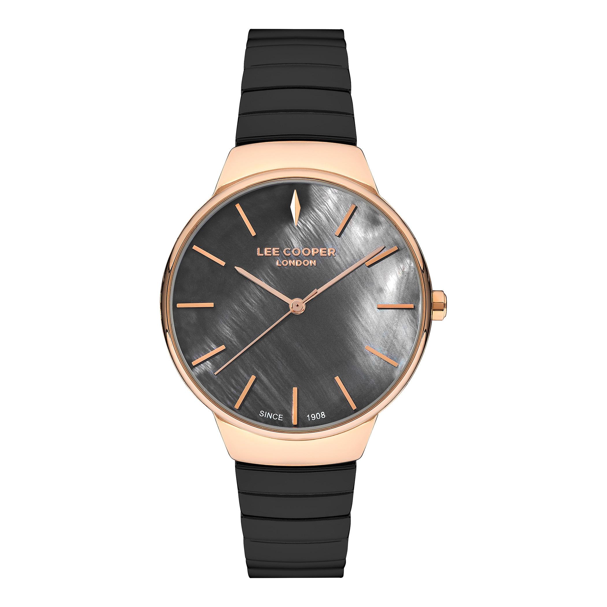  LC07342.430-ساعة أنالوج من لي كوبر بمينا أسود للنساء -women-watchesandjewellery-watches-image-1