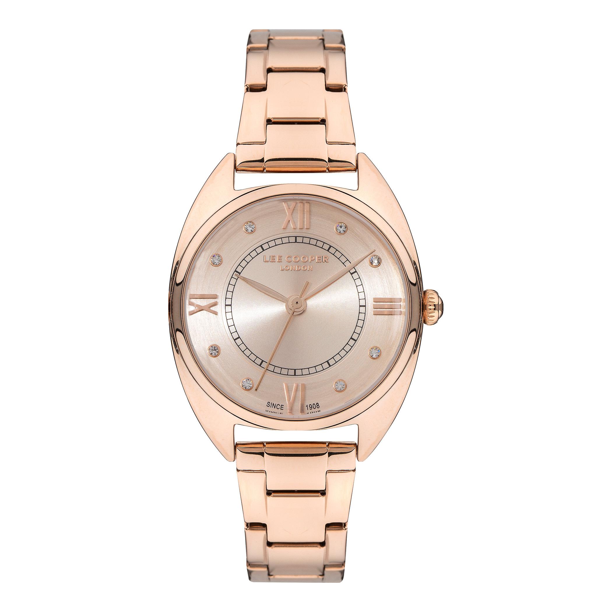  LC07383.410-ساعة أنالوج من لي كوبر بمينا ذهبي وردي للنساء -women-watchesandjewellery-watches-image-1