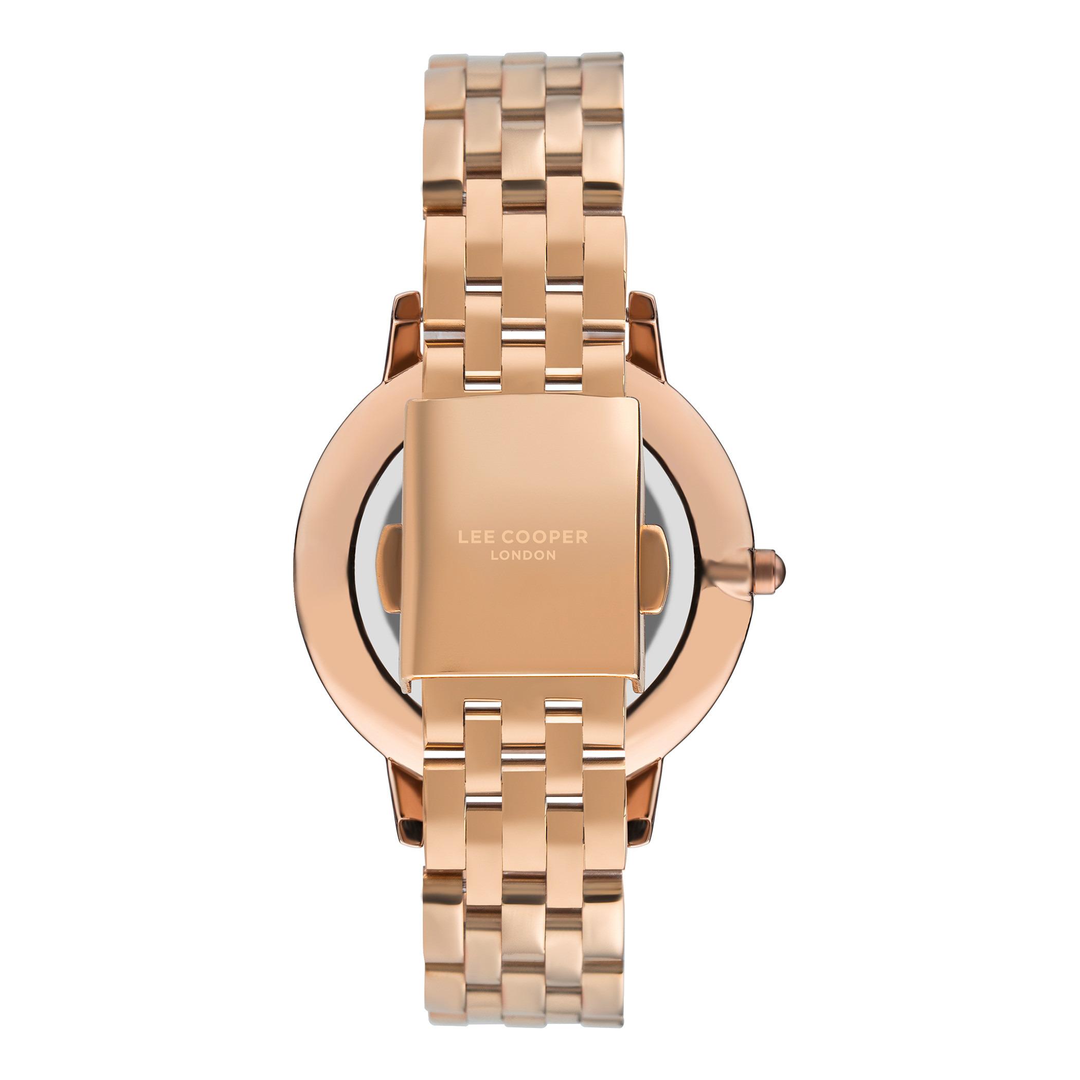 LC07402.410-ساعة أنالوج من لي كوبر بمينا ذهبي وردي للنساء -women-watchesandjewellery-watches-image-3