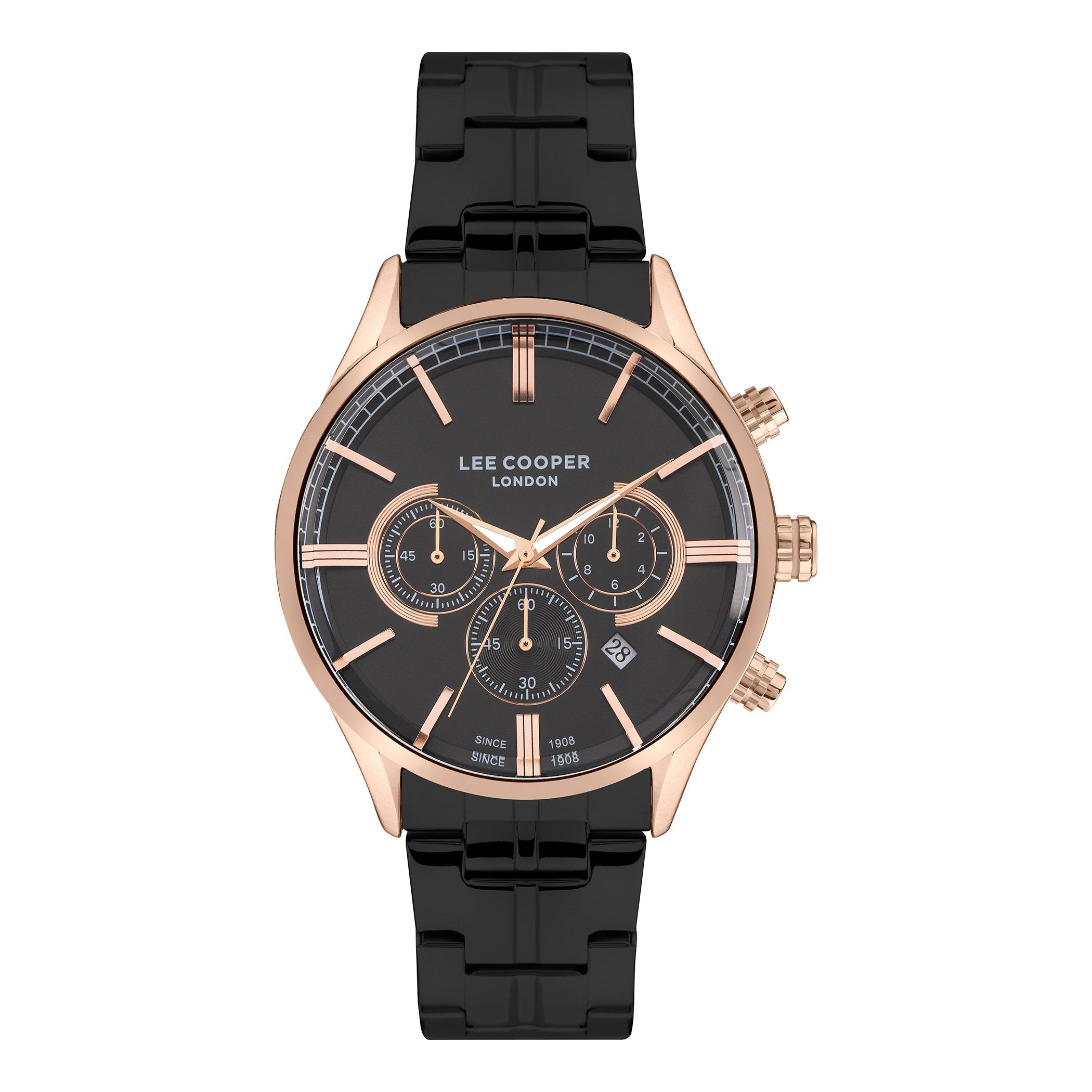  LC07367.450-ساعة كرونوغراف من لي كوبر بمينا أسود للرجال -men-watchesandjewellery-watches-image-1