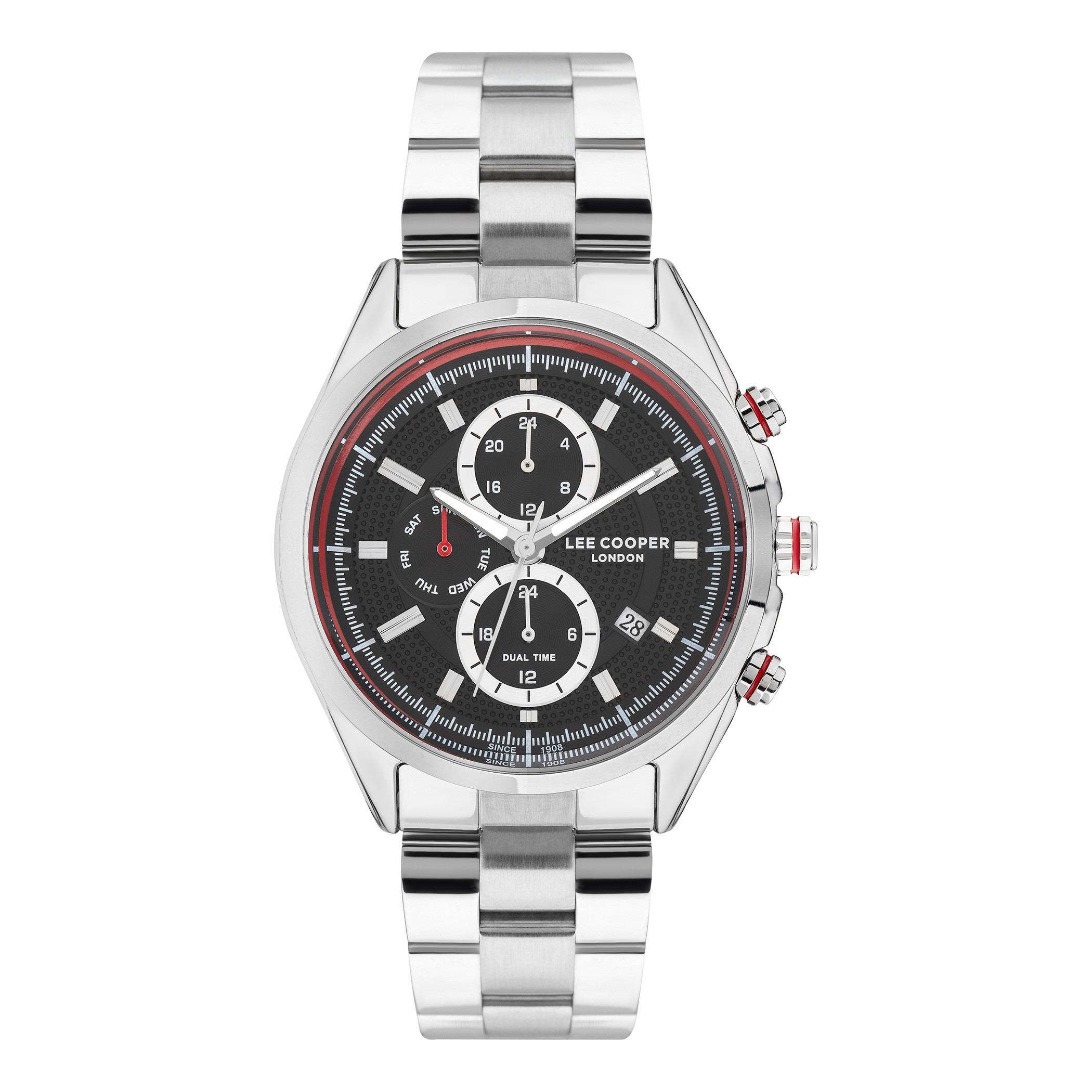  LC07399.350-ساعة كرونوغراف من لي كوبر بمينا أسود للرجال -men-watchesandjewellery-watches-image-1