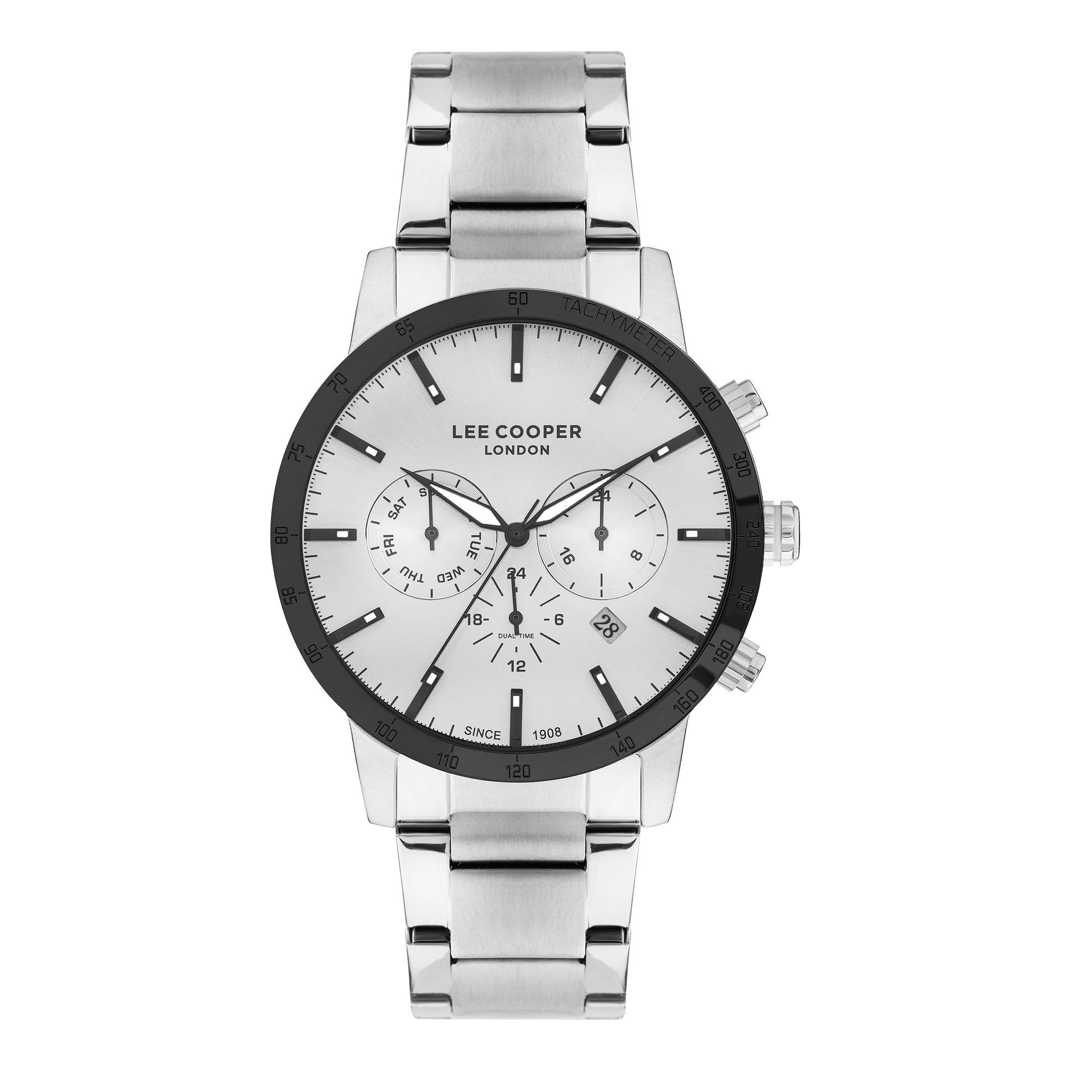  LC07365.330-ساعة كرونوغراف من لي كوبر بمينا فضي للرجال -men-watchesandjewellery-watches-image-1