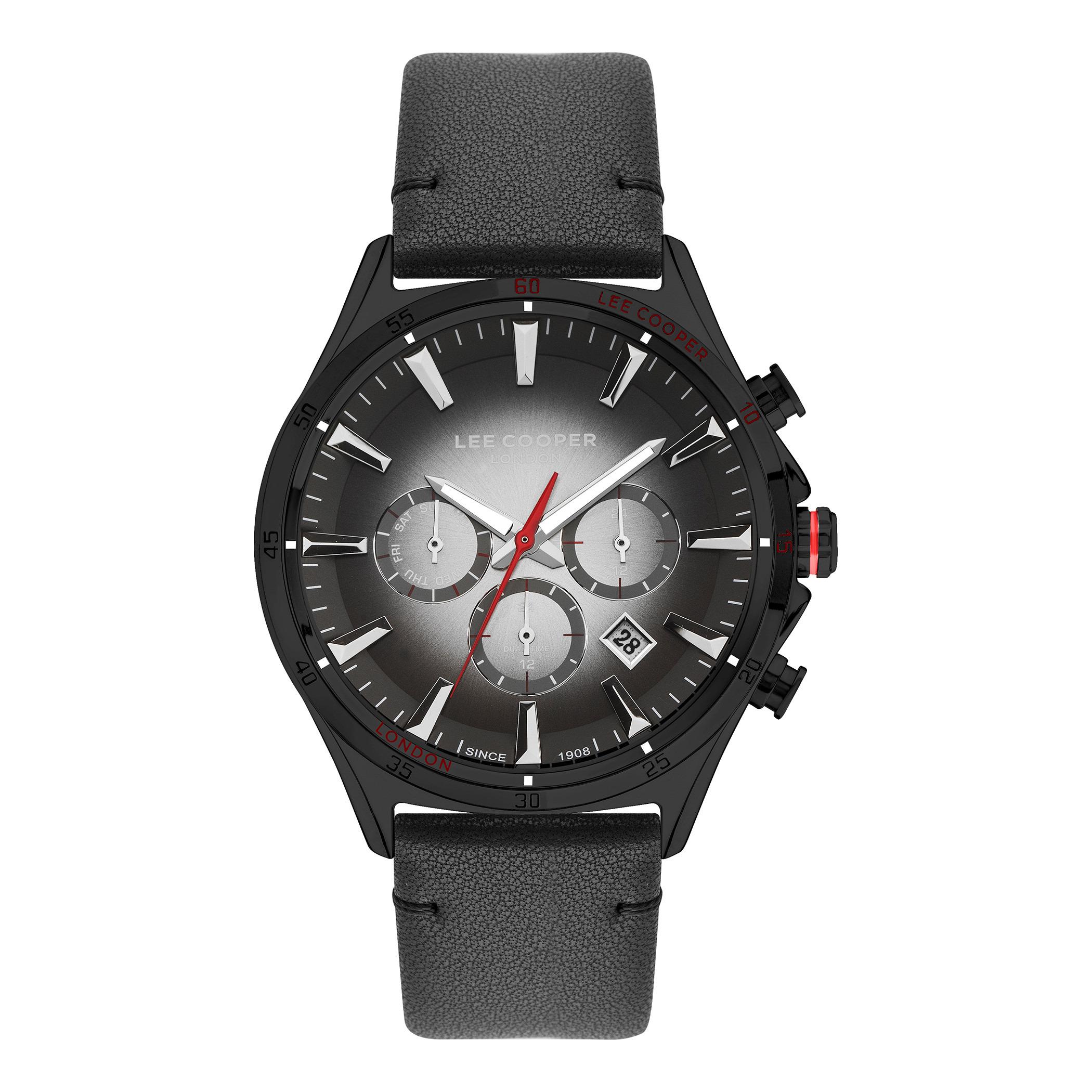  LC07376.651-ساعة كرونوغراف من لي كوبر بمينا أسود للرجال -men-watchesandjewellery-watches-image-1
