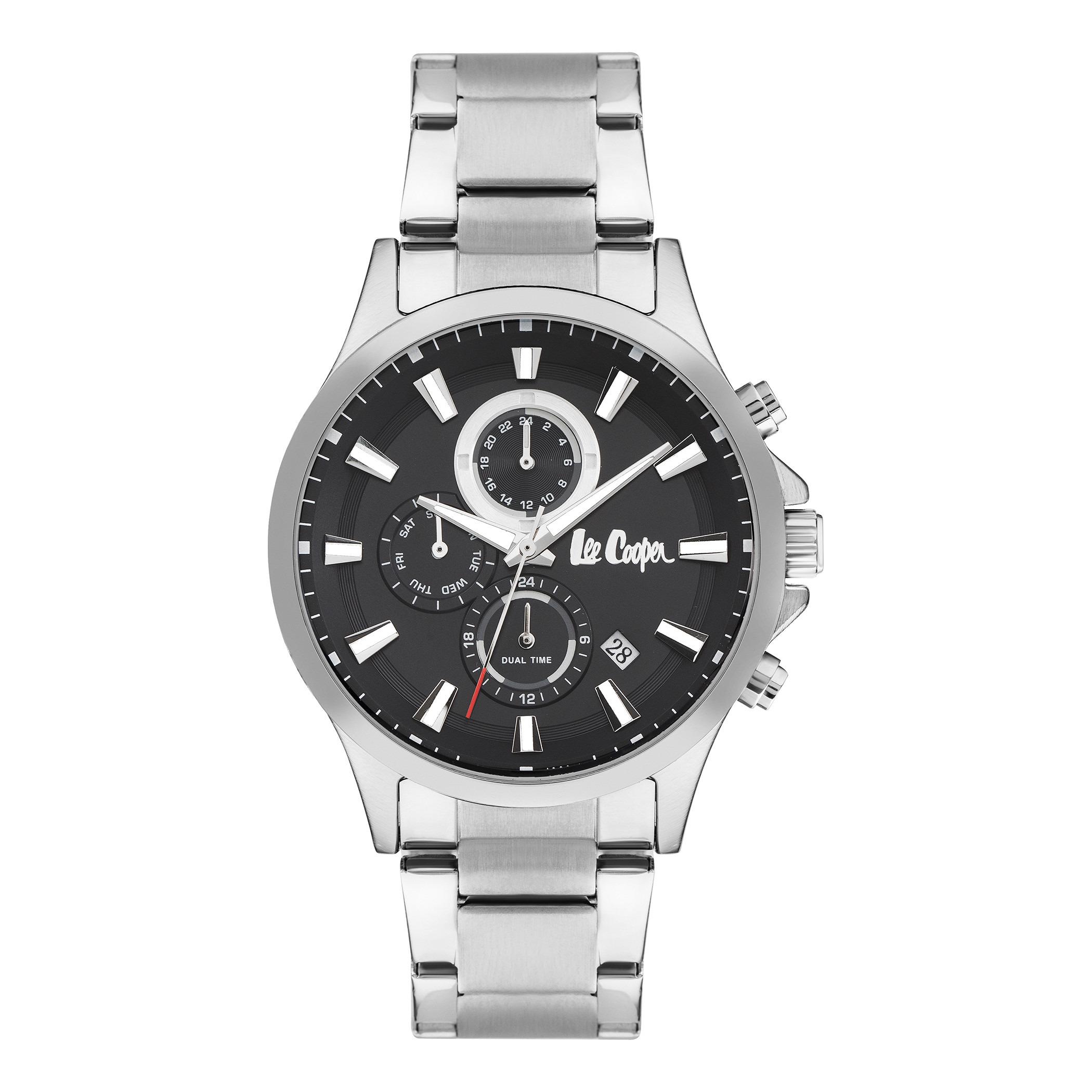  LC07362.350-ساعة كرونوغراف من لي كوبر بمينا أسود للرجال -men-watchesandjewellery-watches-image-1