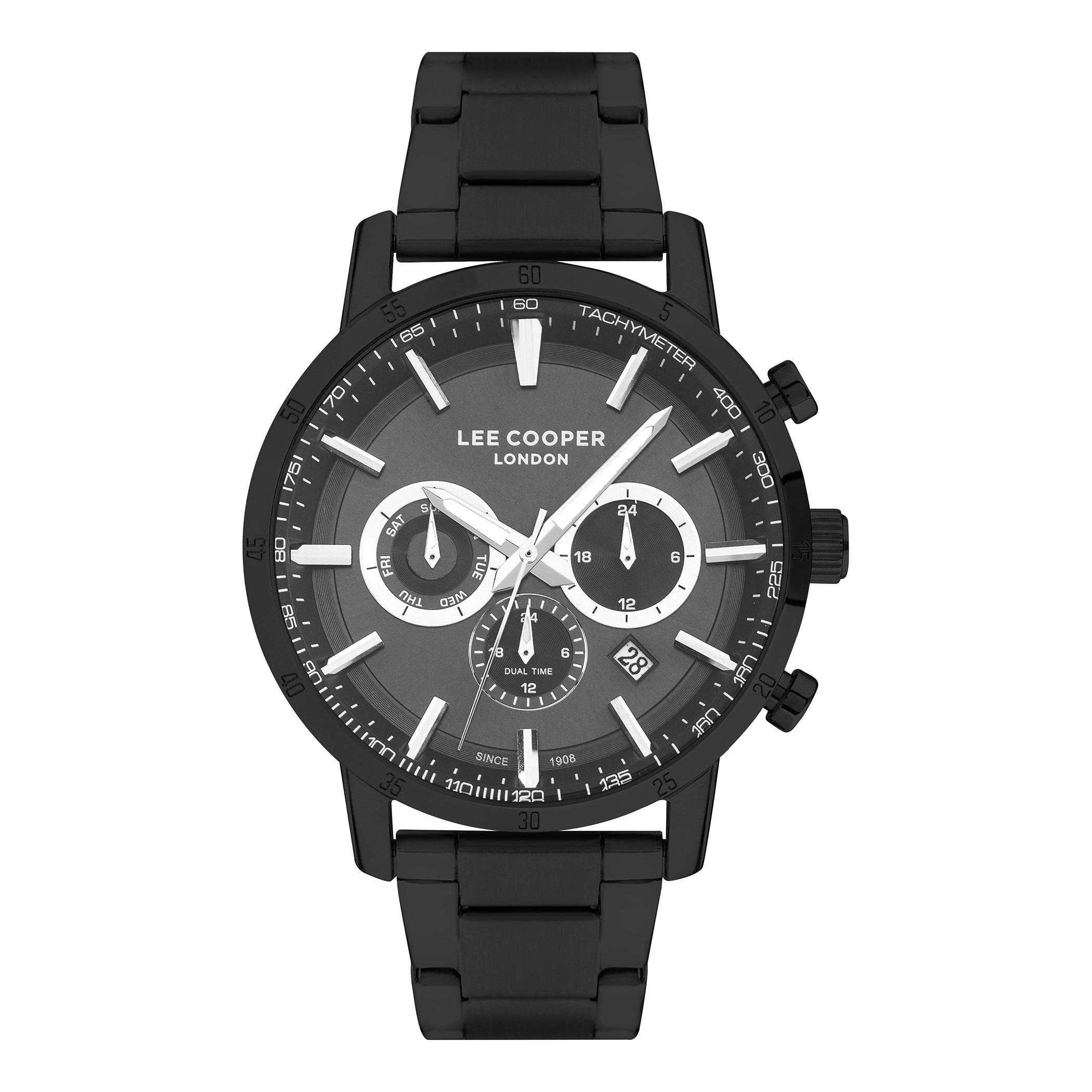  LC07357.660-ساعة كرونوغراف من لي كوبر بمينا غون ميتال للرجال -men-watchesandjewellery-watches-image-1