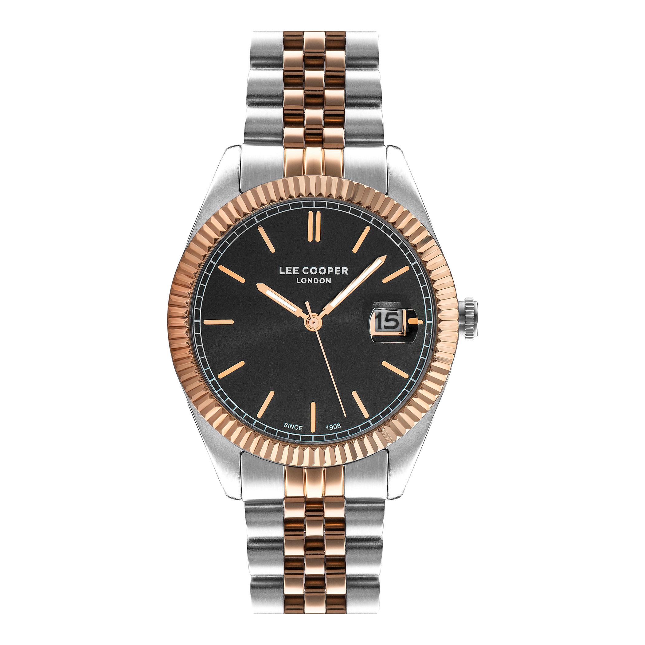  LC07215.550-ساعة أنالوج من لي كوبر بمينا أسود للرجال -men-watchesandjewellery-watches-image-1