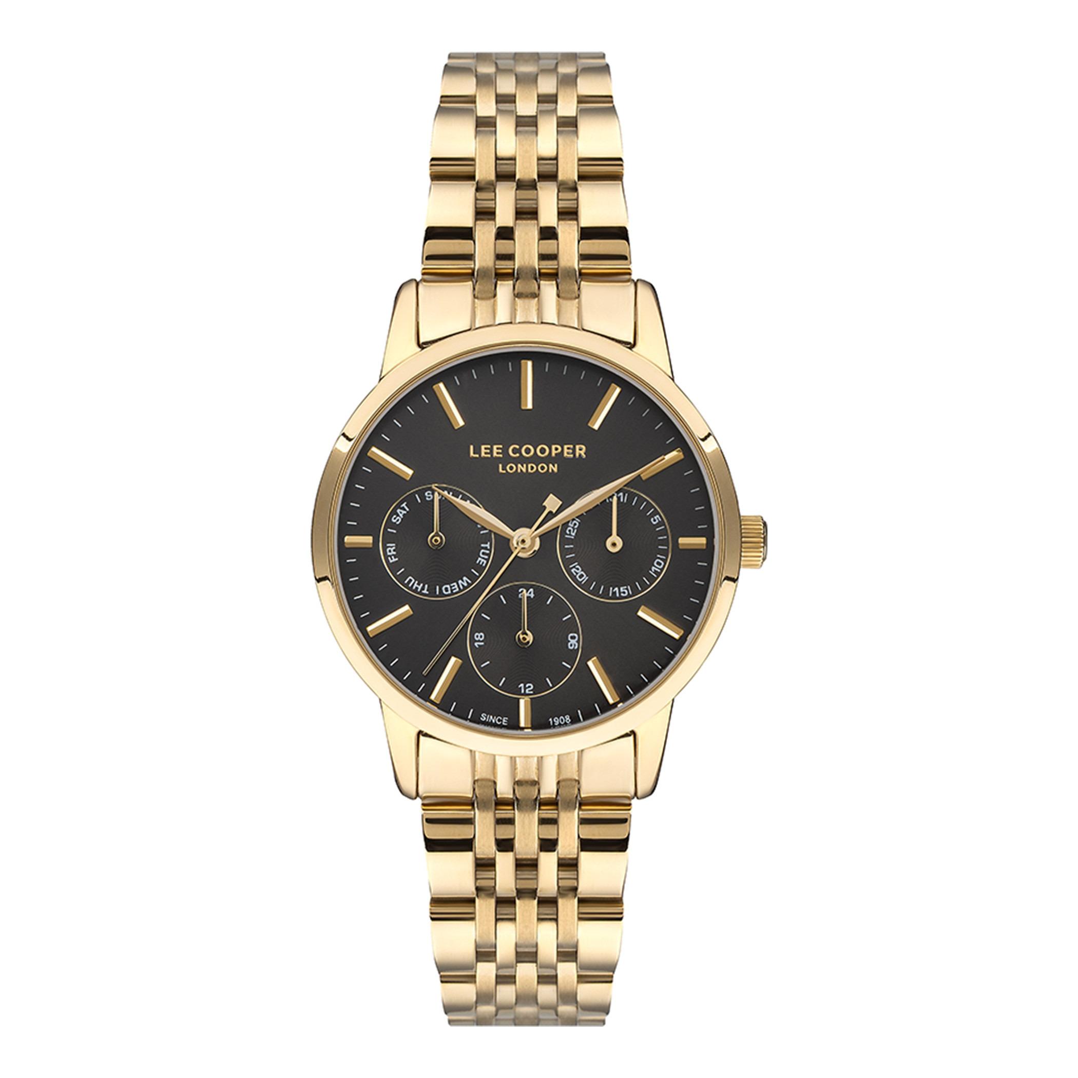  LC07358.160-ساعة أنالوج من لي كوبر بمينا أسود للنساء -women-watchesandjewellery-watches-image-1