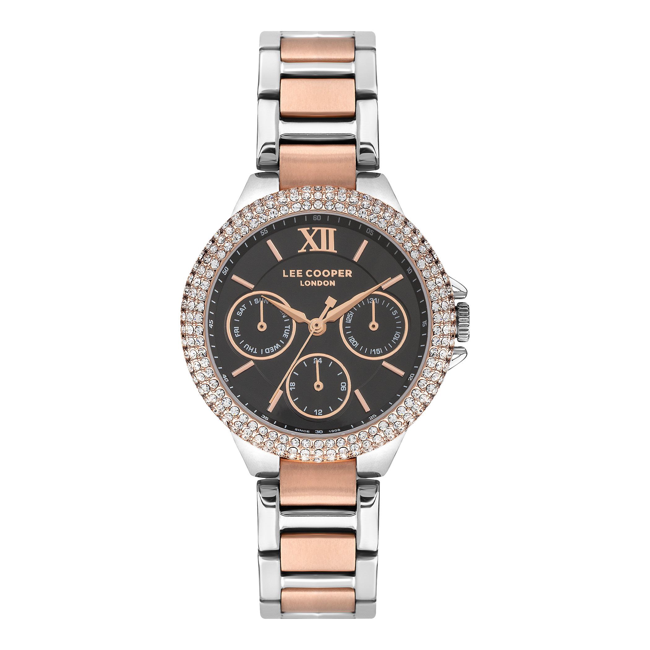  LC07414.550-ساعة أنالوج من لي كوبر بمينا أسود للنساء -women-watchesandjewellery-watches-image-1