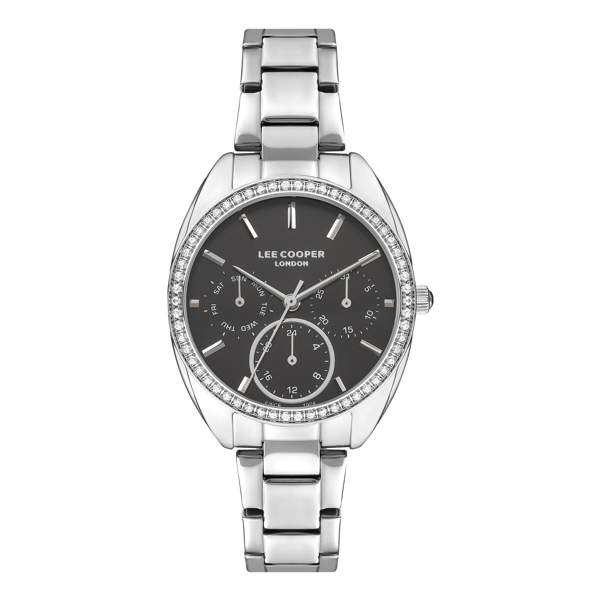  LC07408.350-ساعة أنالوج من لي كوبر بمينا أسود للنساء -women-watchesandjewellery-watches-image-1