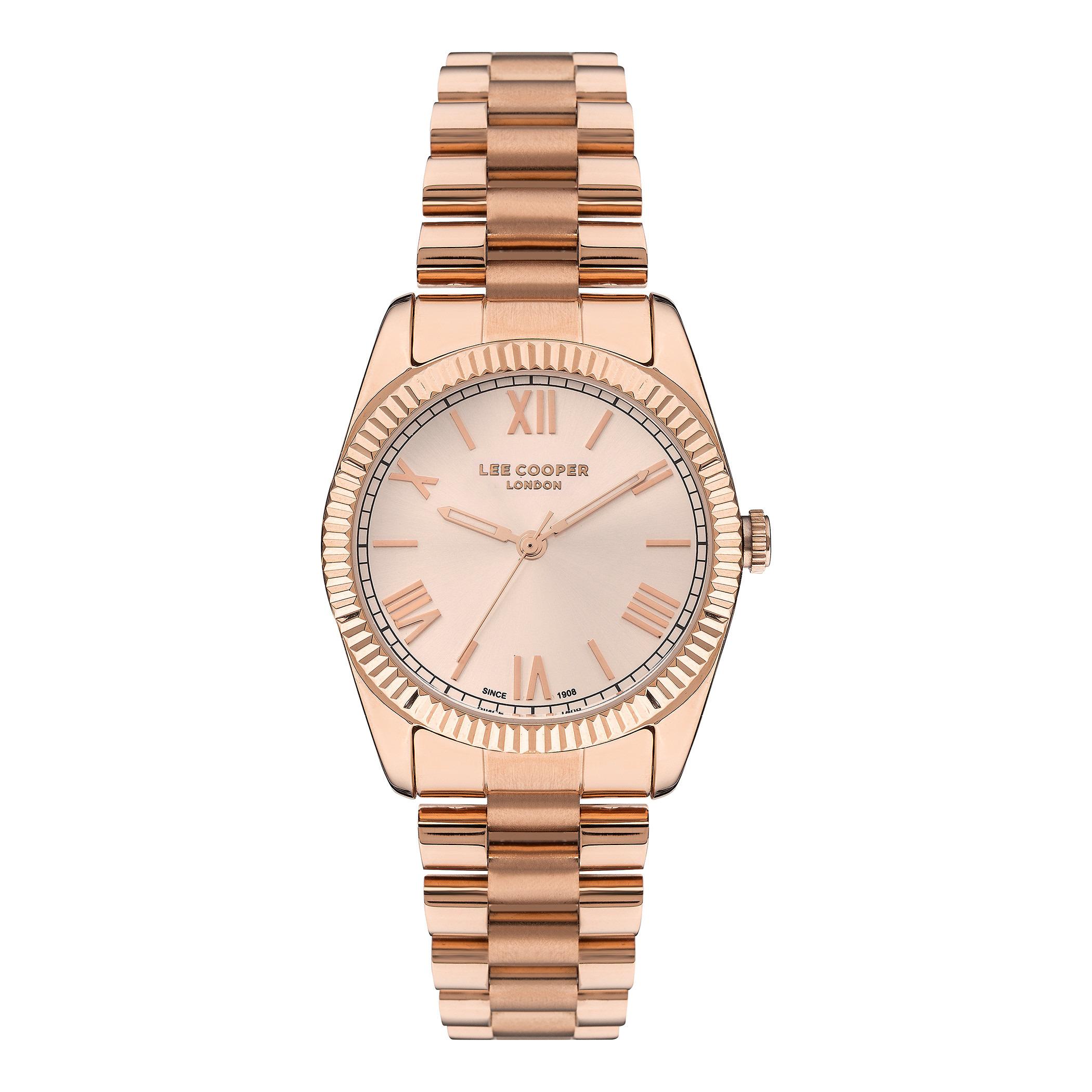  LC07331.410-ساعة أنالوج من لي كوبر بمينا ذهبي وردي للنساء -women-watchesandjewellery-watches-image-1