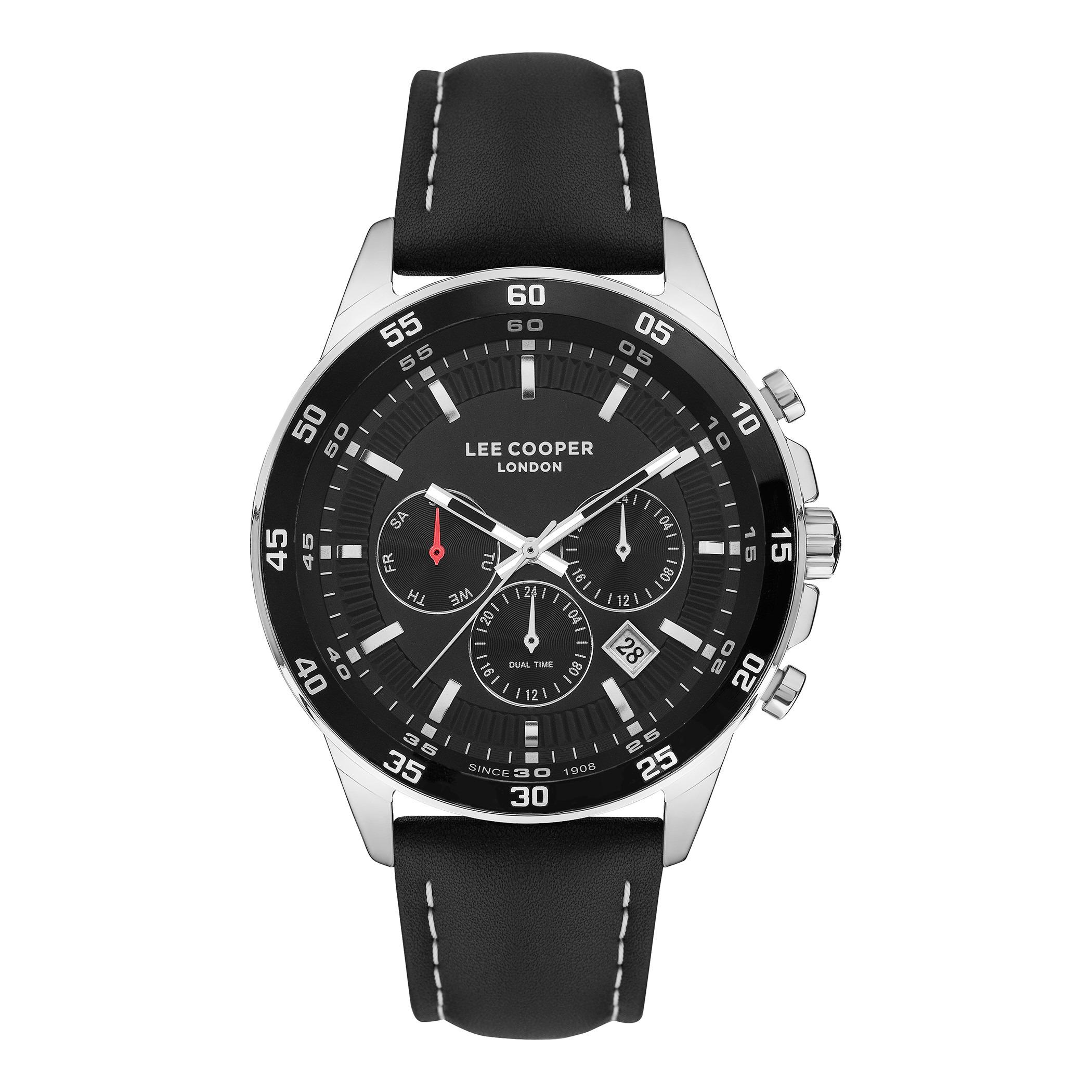  LC07372.351-ساعة كرونوغراف من لي كوبر بمينا أسود للرجال -men-watchesandjewellery-watches-image-1