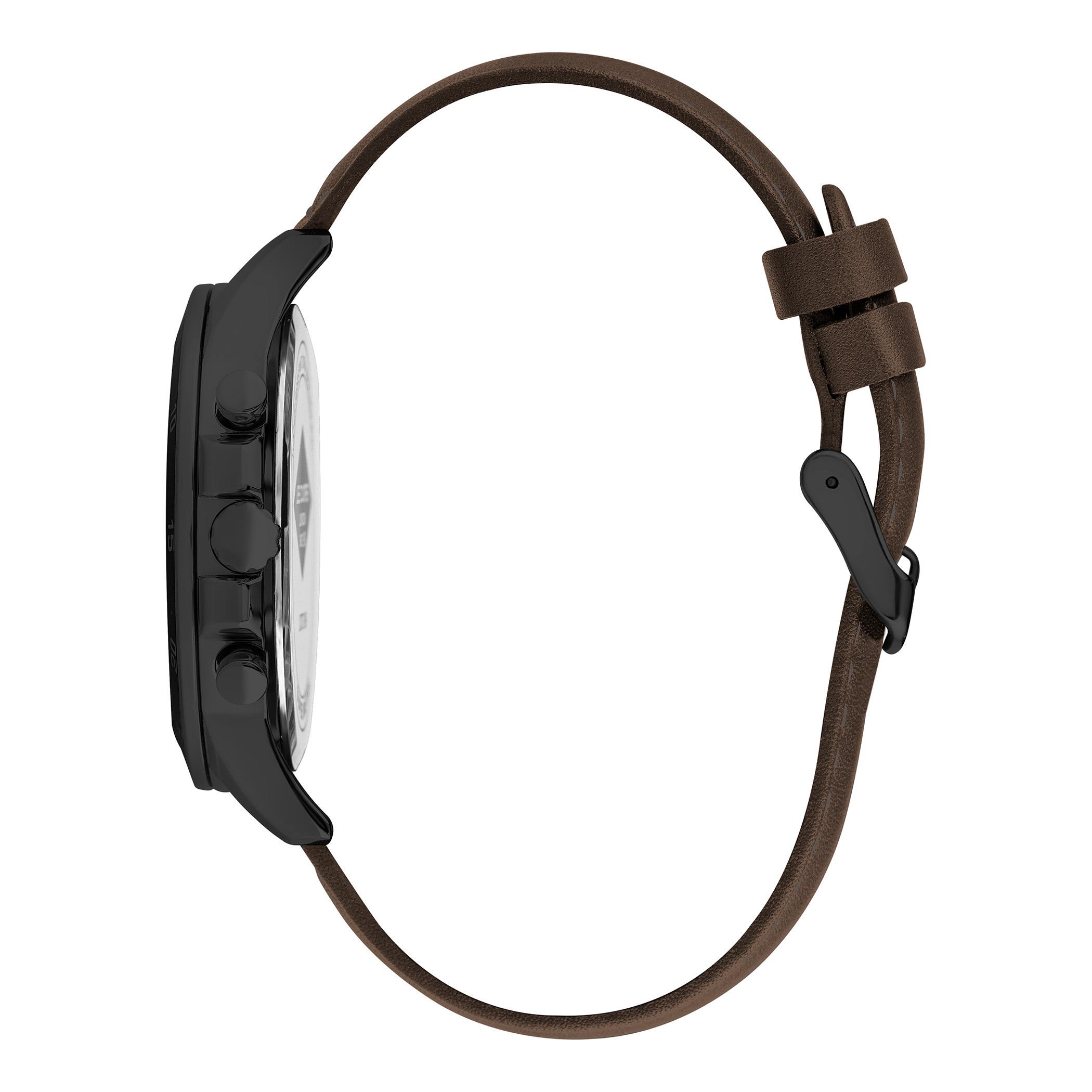  LC07372.677-ساعة كرونوغراف من لي كوبر بمينا بني للرجال -men-watchesandjewellery-watches-image-2