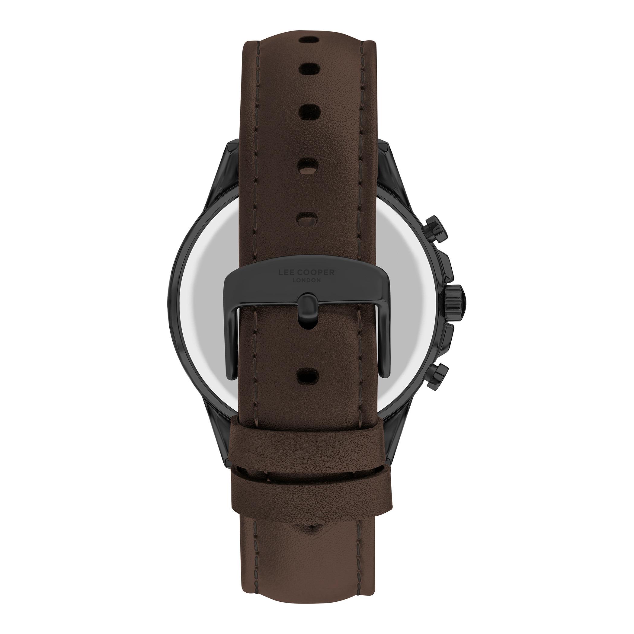  LC07372.677-ساعة كرونوغراف من لي كوبر بمينا بني للرجال -men-watchesandjewellery-watches-image-3