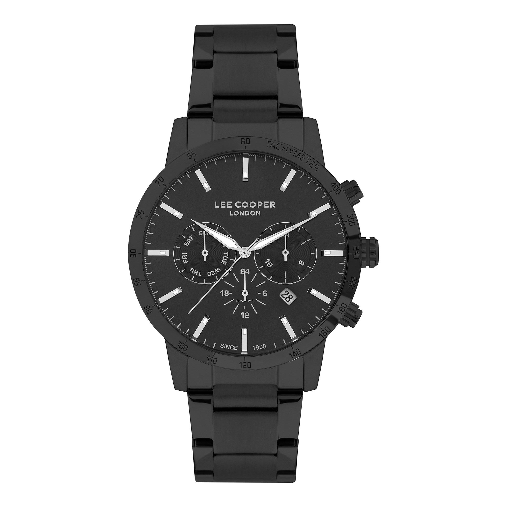  LC07365.650-ساعة كرونوغراف من لي كوبر بمينا أسود للرجال -men-watchesandjewellery-watches-image-1