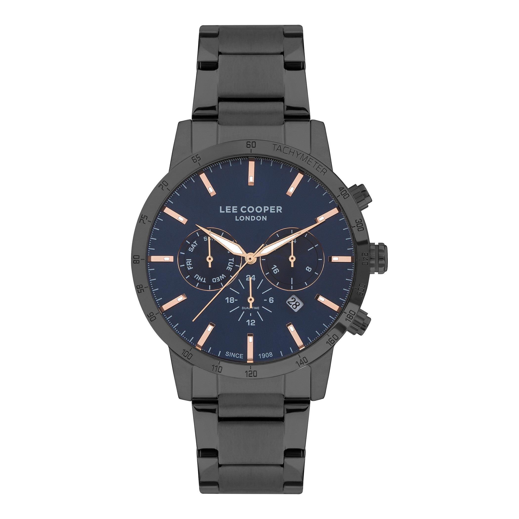  LC07365.090-ساعة كرونوغراف من لي كوبر بمينا أزرق غامق للرجال -men-watchesandjewellery-watches-image-1