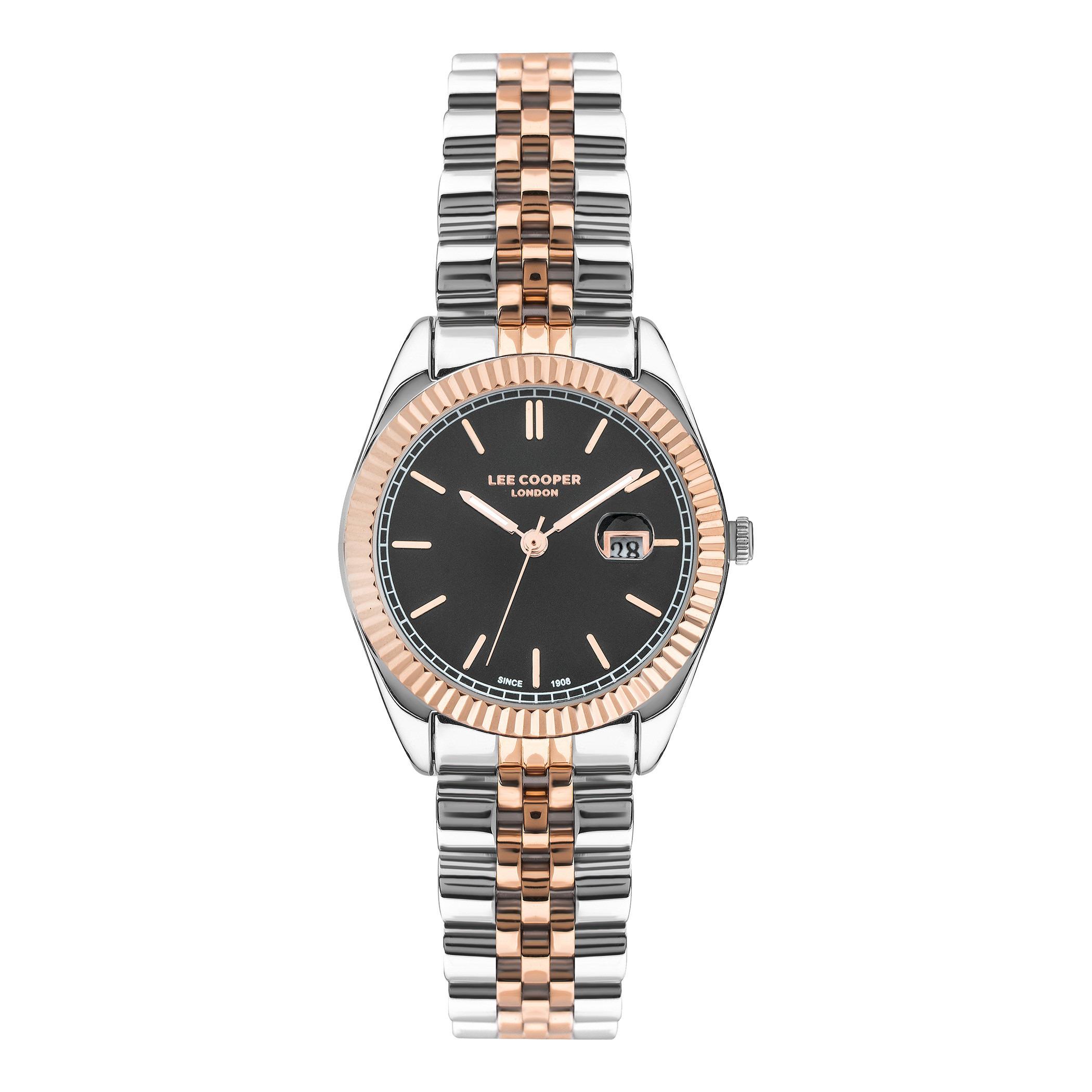  LC07326.550-ساعة أنالوج من لي كوبر بمينا أسود للنساء -women-watchesandjewellery-watches-image-1