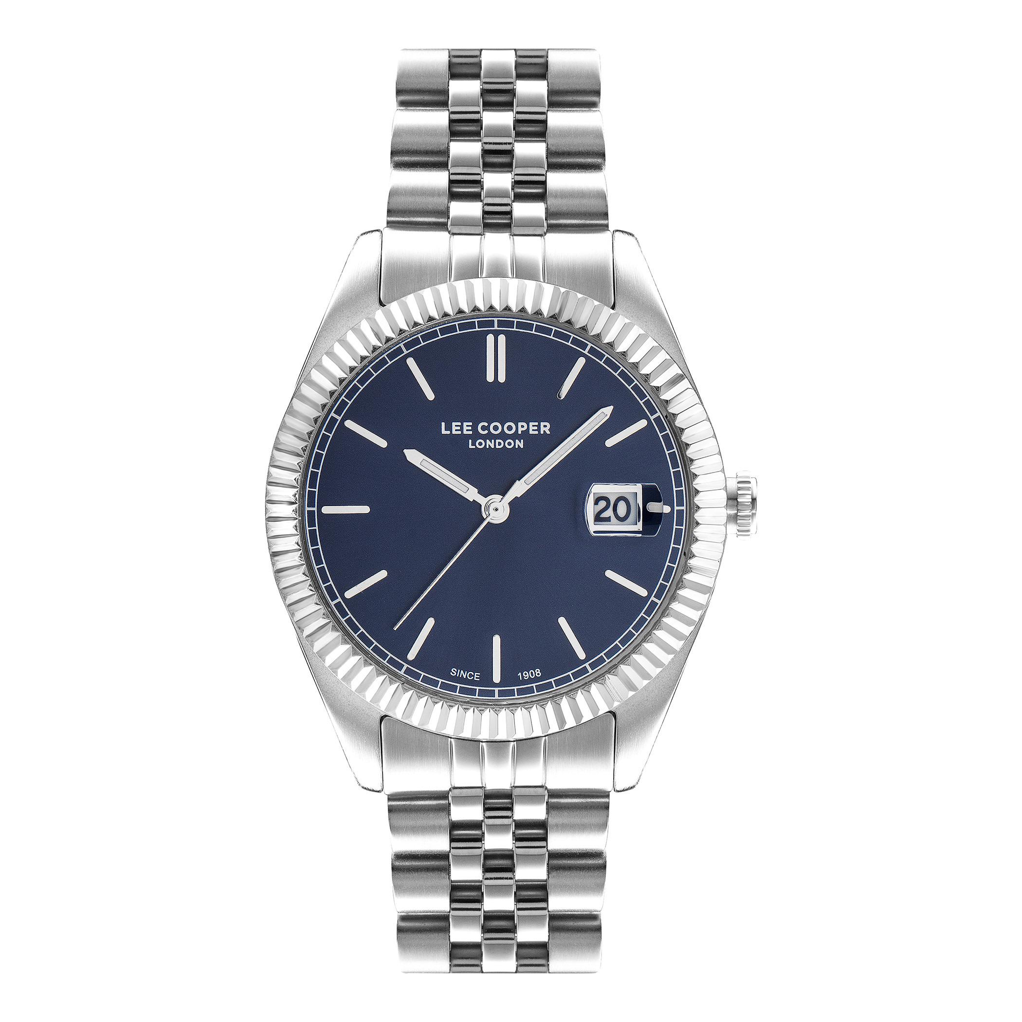  LC07215.390-ساعة أنالوج من لي كوبر بمينا ازرق غامق للرجال -men-watchesandjewellery-watches-image-1