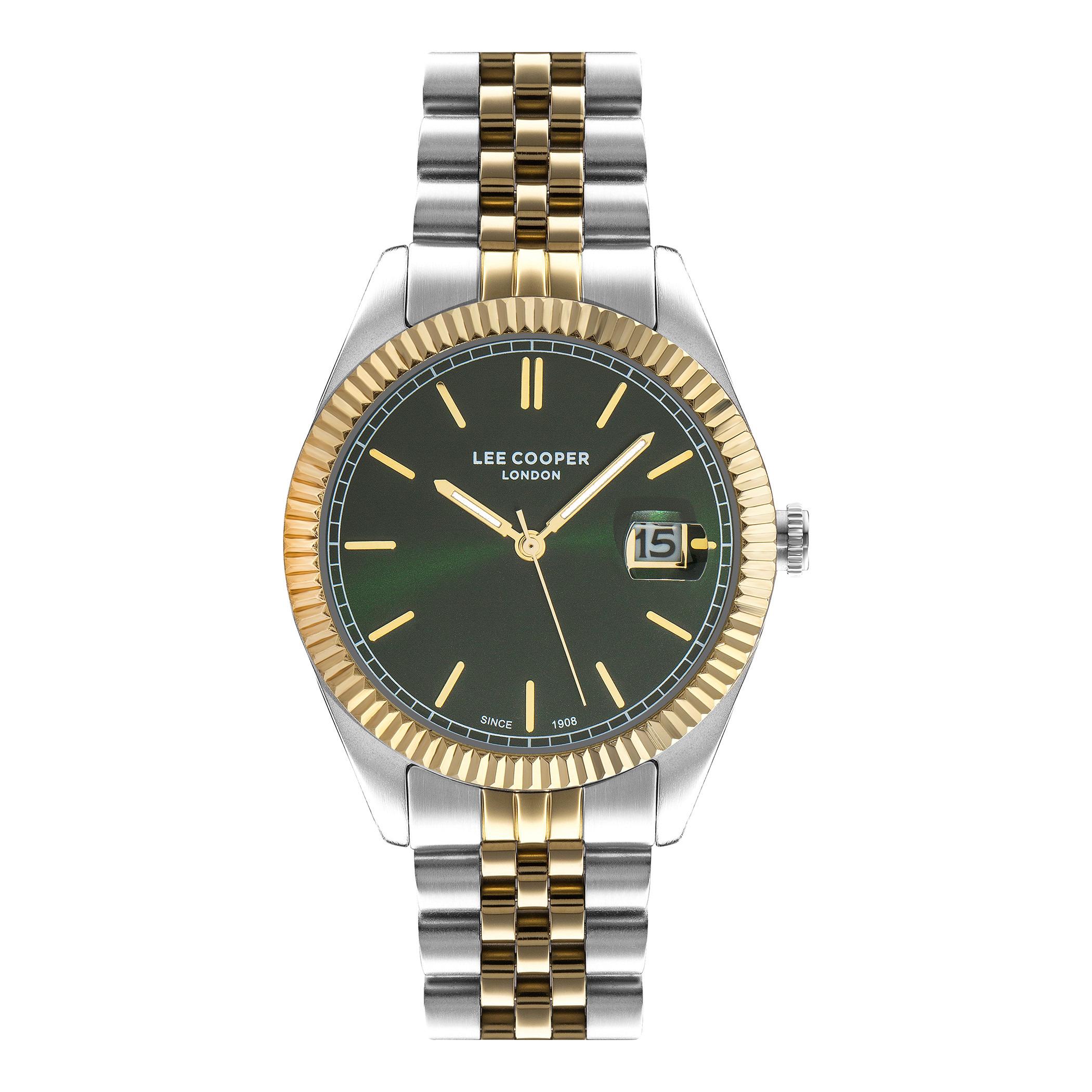  LC07215.250-ساعة أنالوج من لي كوبر بمينا اخضر للرجال -men-watchesandjewellery-watches-image-1