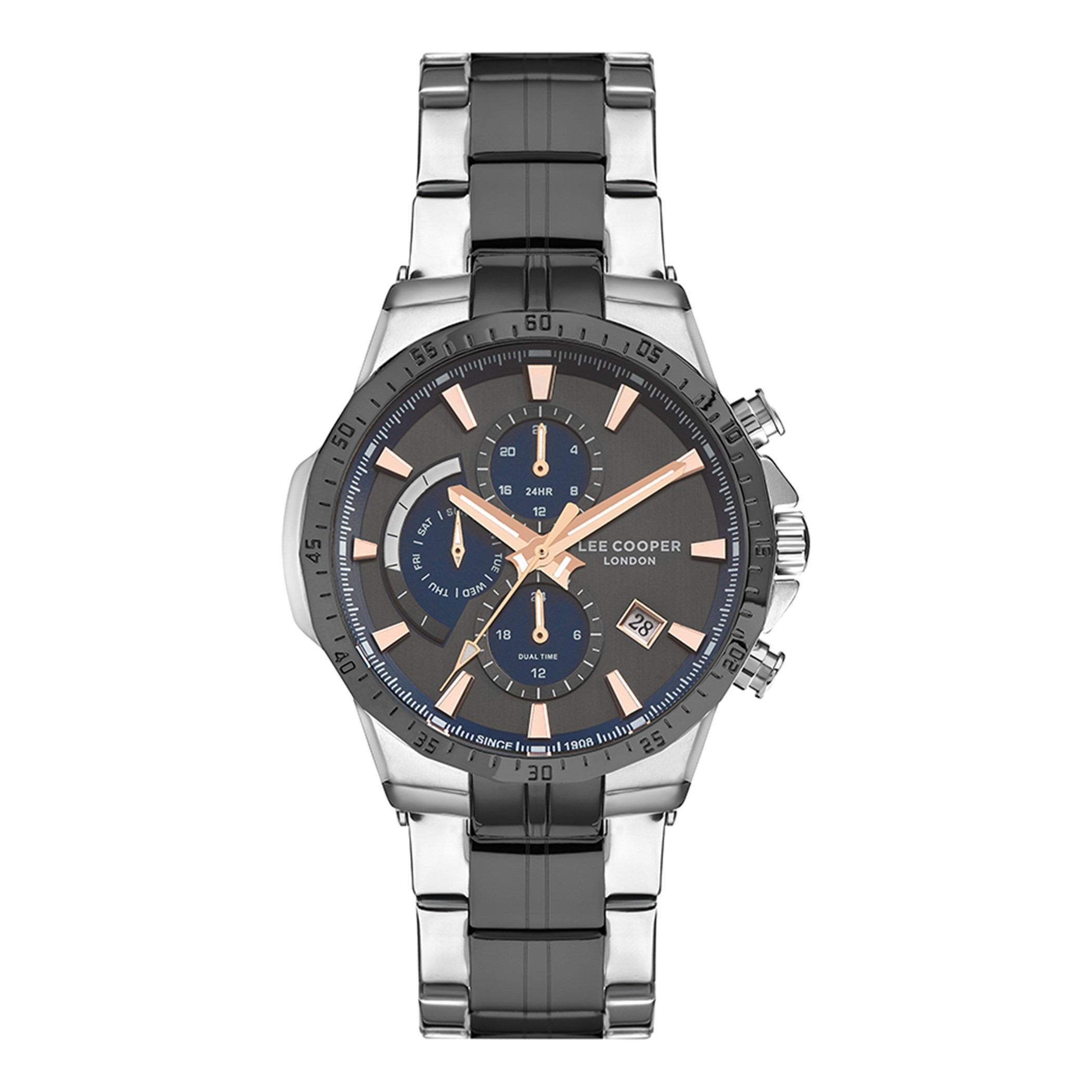  LC07379.360-ساعة كرونوغراف من لي كوبر بمينا أسود للرجال -men-watchesandjewellery-watches-image-1