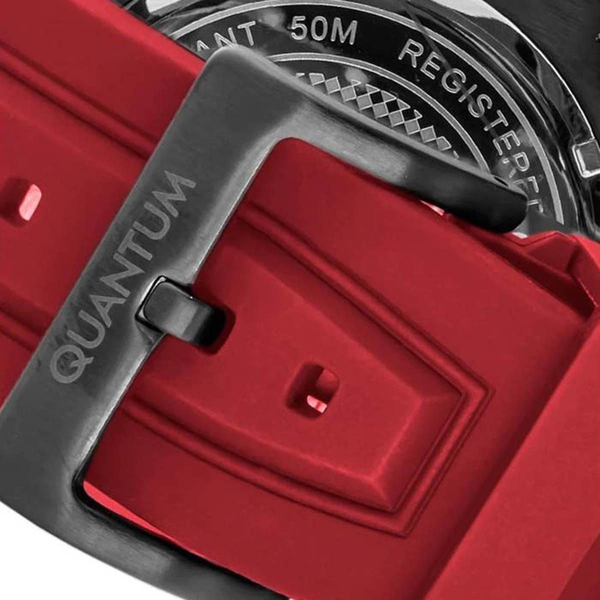 Quantum Men Black Dial Chronograph Watch with Maroon Strap - HNG704.658-men-watchesandjewellery-watches-image-3