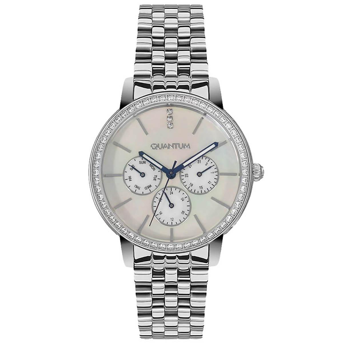 Quantum Women White Dial Analog Watch with Silver Strap - IML658.330-women-watchesandjewellery-watches-image-1