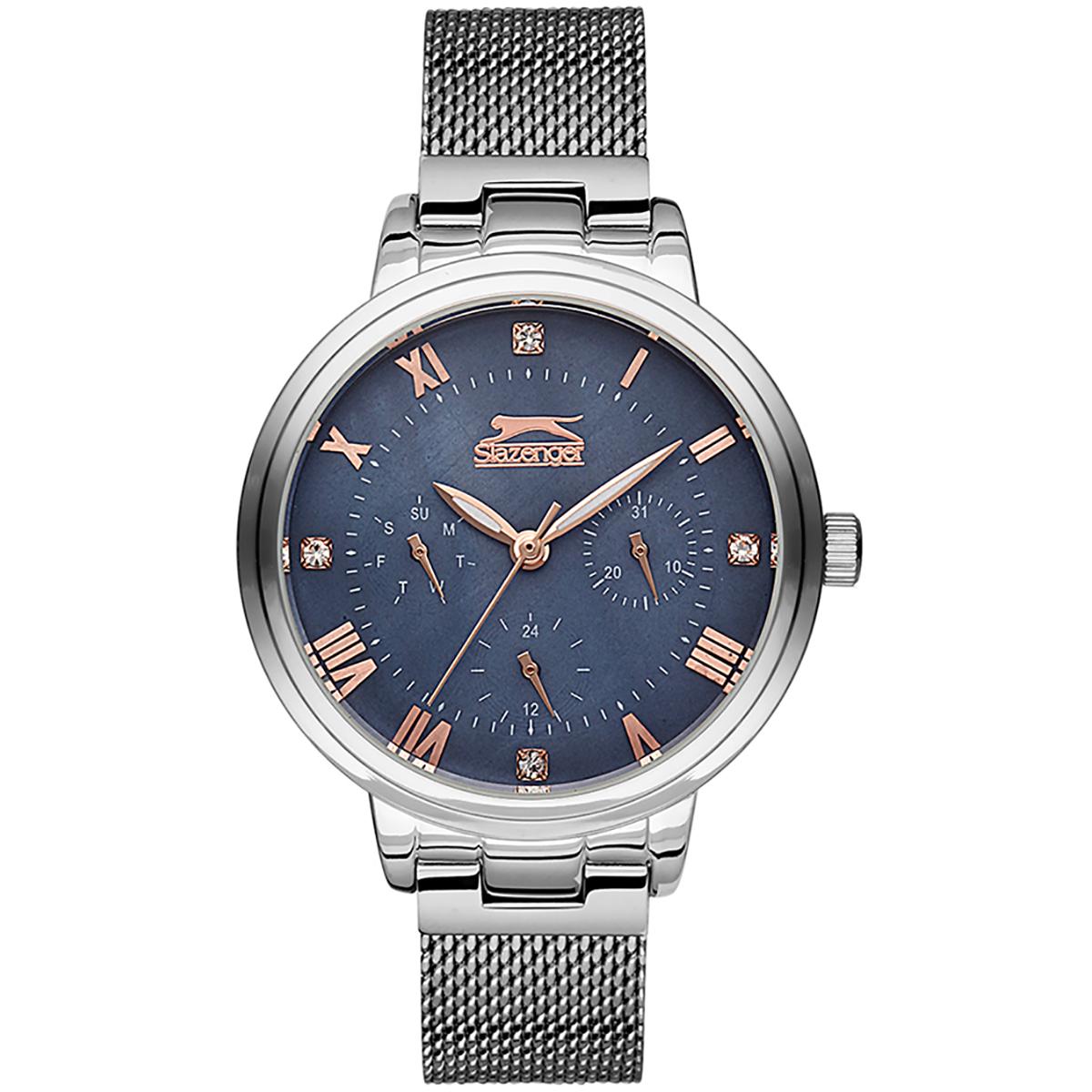 ساعة سلازنجر للنساء بمينا ازرق انالوج وسوار فضي - SL.9.6185.4.03-women-watchesandjewellery-watches-image-1