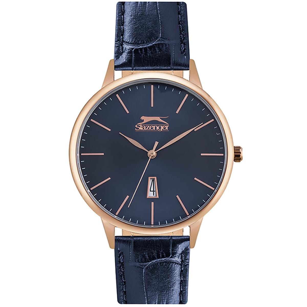 ساعة سلازنجر للرجال بمينا ازرق انالوج وسوار ازرق - SL.9.6195.1.03-men-watchesandjewellery-watches-image-1