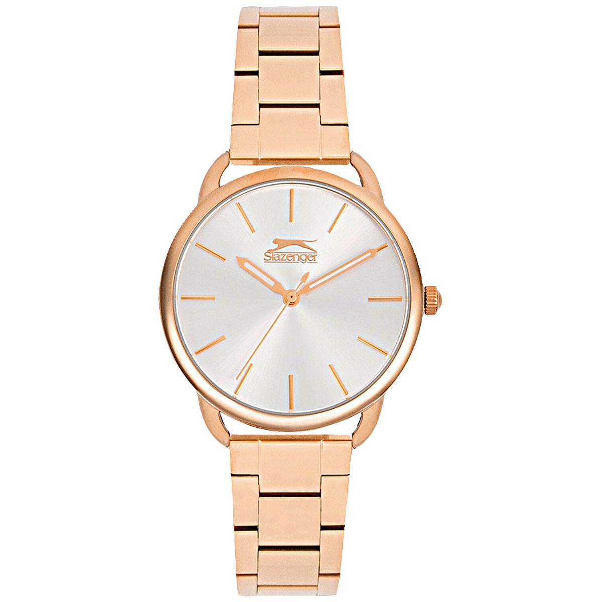 سلازنجر ساعة انالوج للنساء بمينا فضي وسوار ذهبي وردي - SL.9.6258.3.01-women-watchesandjewellery-watches-image-1