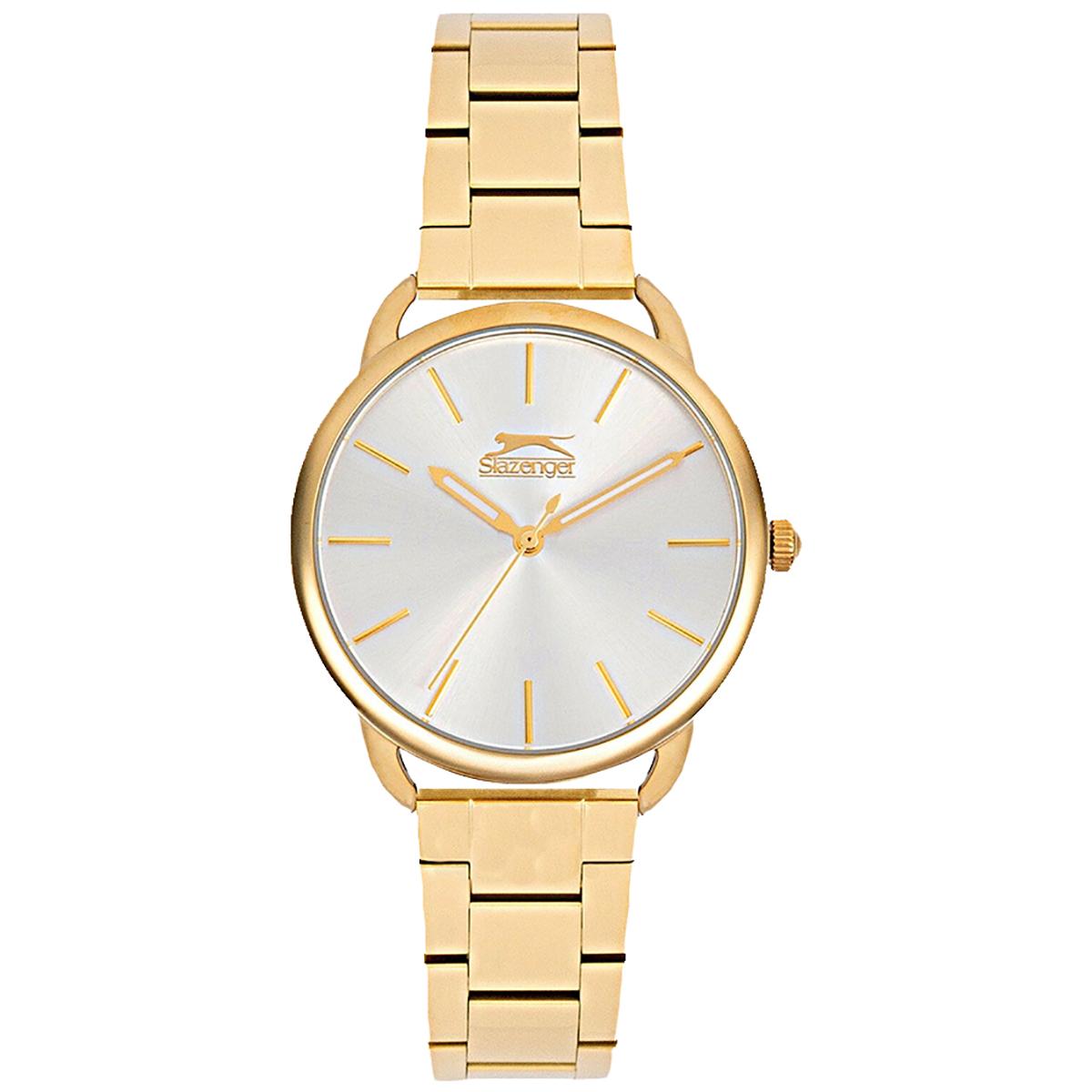 سلازنجر ساعة انالوج للنساء بمينا فضي وسوار ذهبي - SL.9.6258.3.02-women-watchesandjewellery-watches-image-1