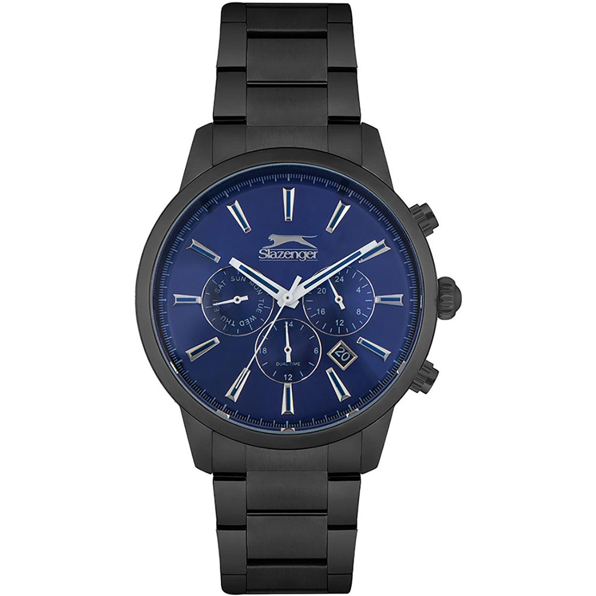 Slazenger Men Blue Dial Chronograph Watch with Black Strap - SL.9.6269.2.03-men-watchesandjewellery-watches-image-1