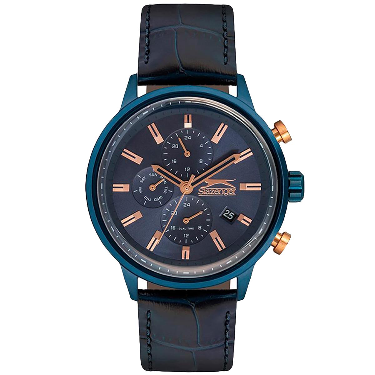 Slazenger Men Blue Dial Chronograph Watch with Blue Strap - SL.9.6289.2.02-men-watchesandjewellery-watches-image-1