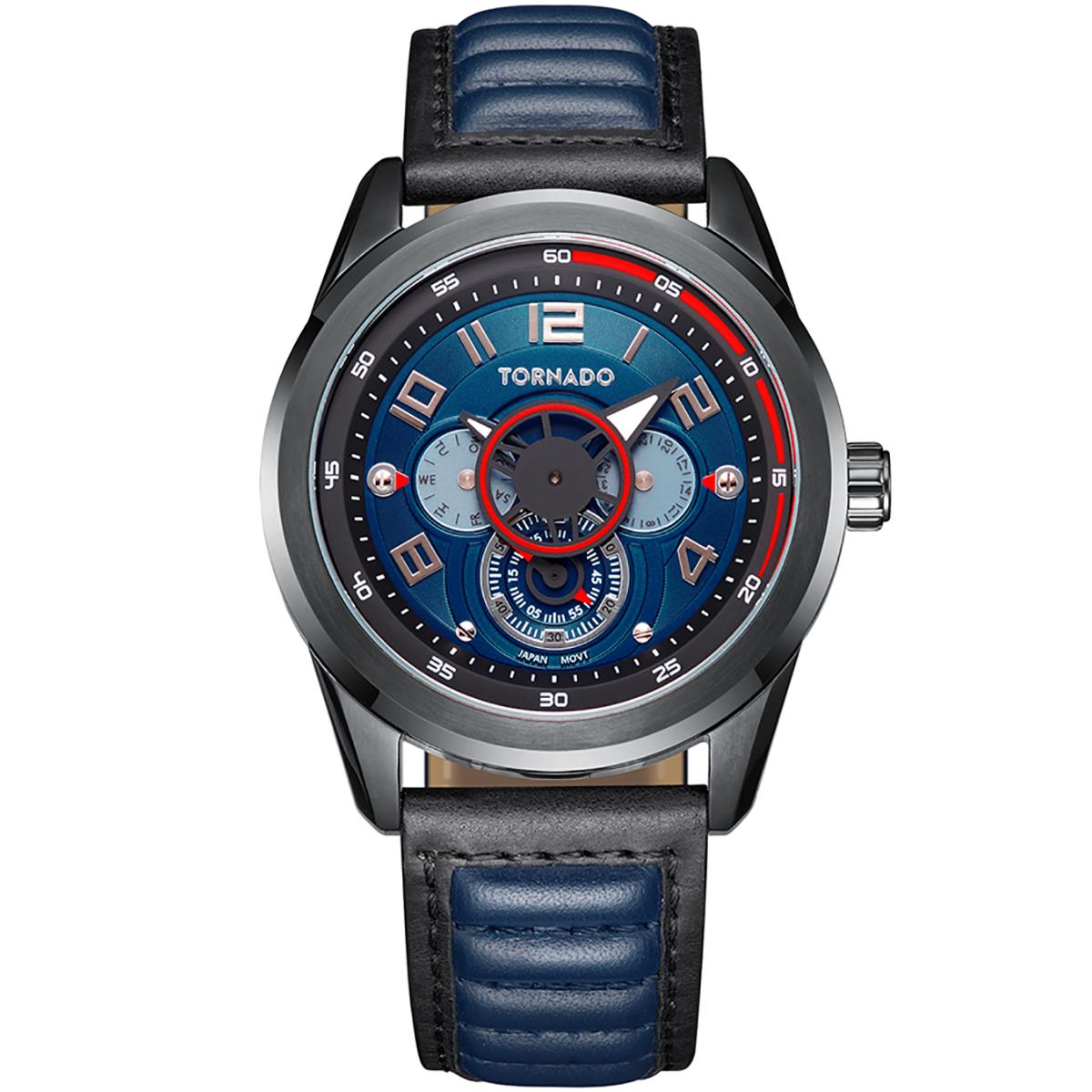 Tornado Men Blue Dial Analog Watch with Blue Strap - T20105-BLLL-men-watchesandjewellery-watches-image-1