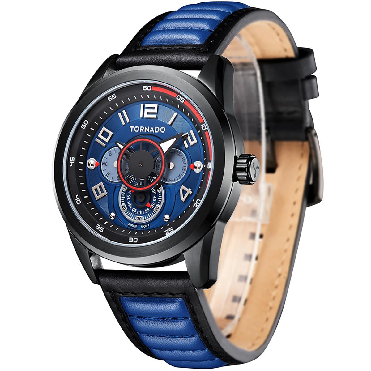 Tornado Men Blue Dial Analog Watch with Blue Strap - T20105-BLLL-men-watchesandjewellery-watches-image-2