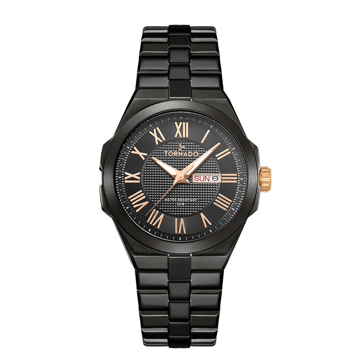 Tornado Men Black Dial Analog Watch with Black Strap - T8007B-BBBBK-men-watchesandjewellery-watches-image-1