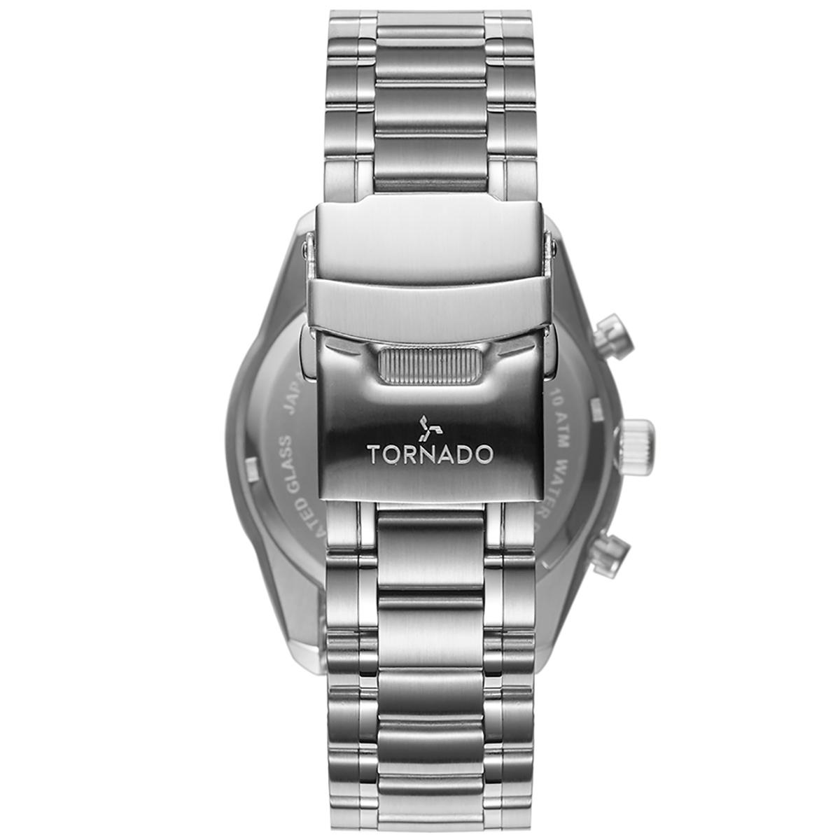 Tornado Men Blue Dial Chronograph Watch with Silver Strap - T20103B-SBSLX-men-watchesandjewellery-watches-image-3
